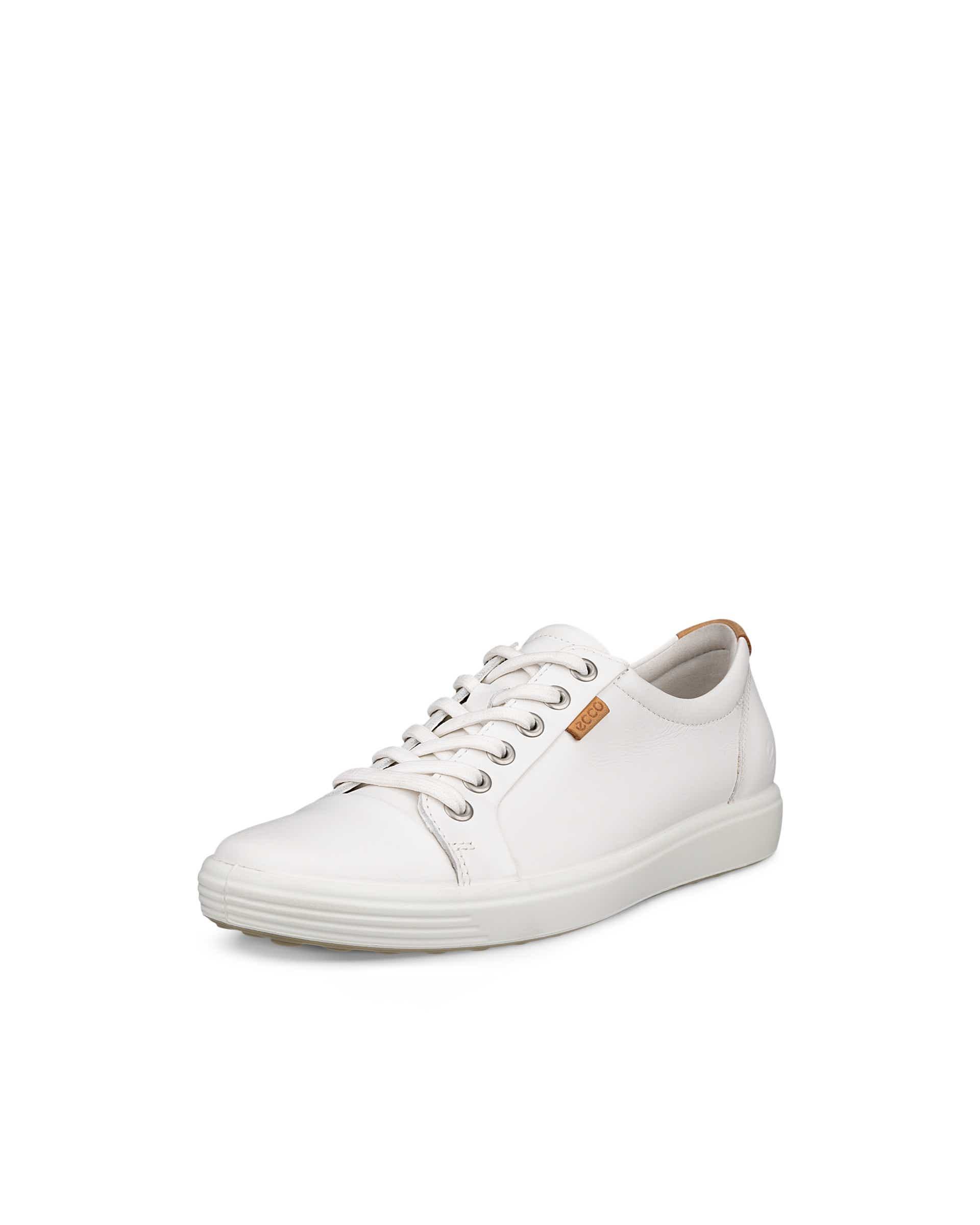 ECCO® Soft 7 baskets en cuir pour femme - Blanc - Main