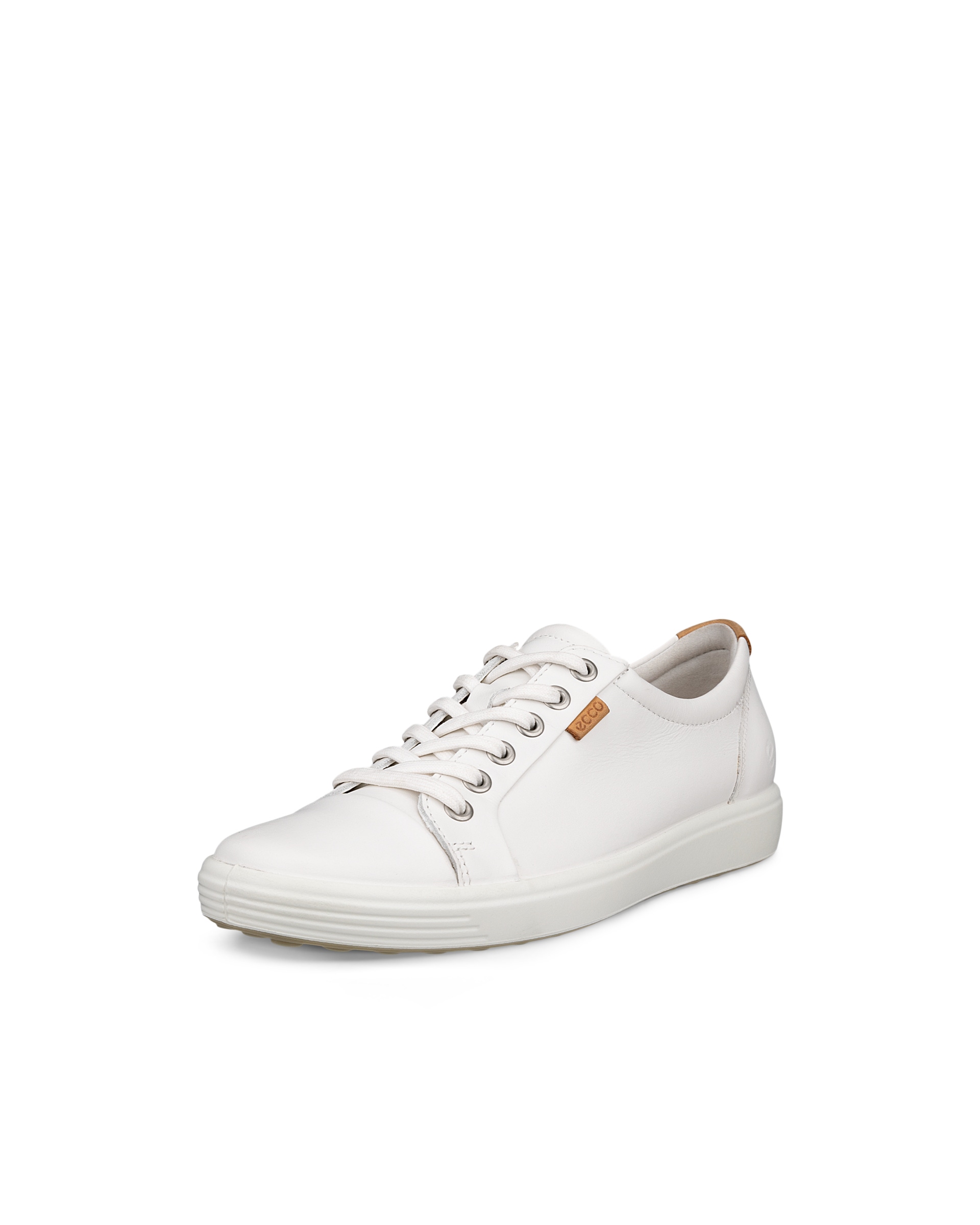 ECCO® Soft 7 baskets en cuir pour femme - Blanc - Main
