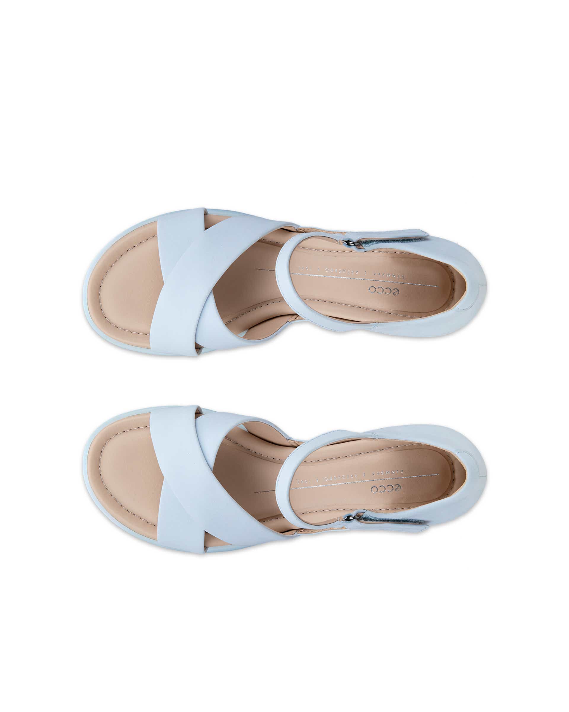 ECCO Sculpted LX 35 ウィメンズ ヌバックヒールサンダル - ブルー - Top left pair