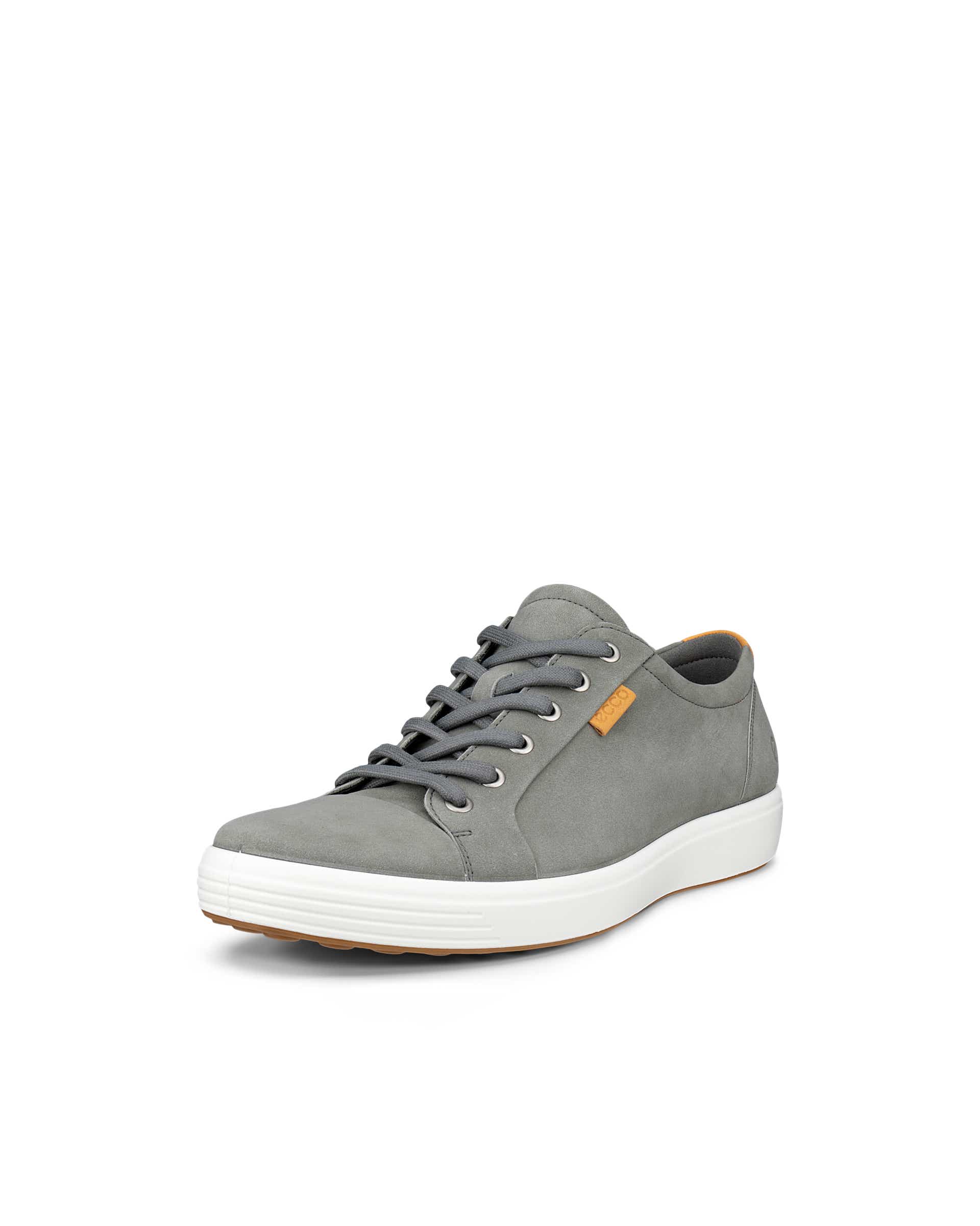 ECCO® SOFT 7 baskets en nubuck pour homme - Gris - Main
