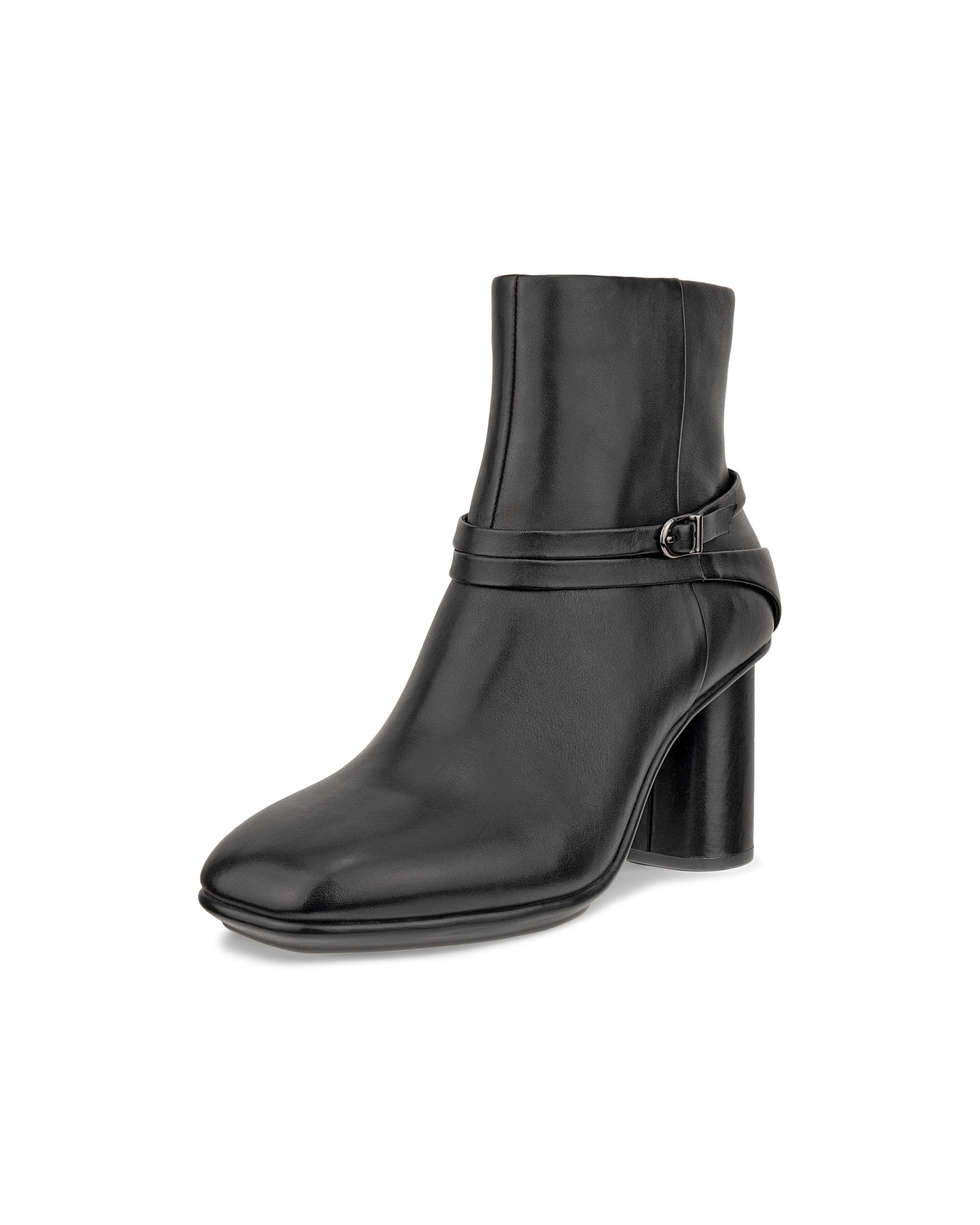Women's ECCO® Sculpted Alba 65 Leather Ankle Heel Boot - Black - Main