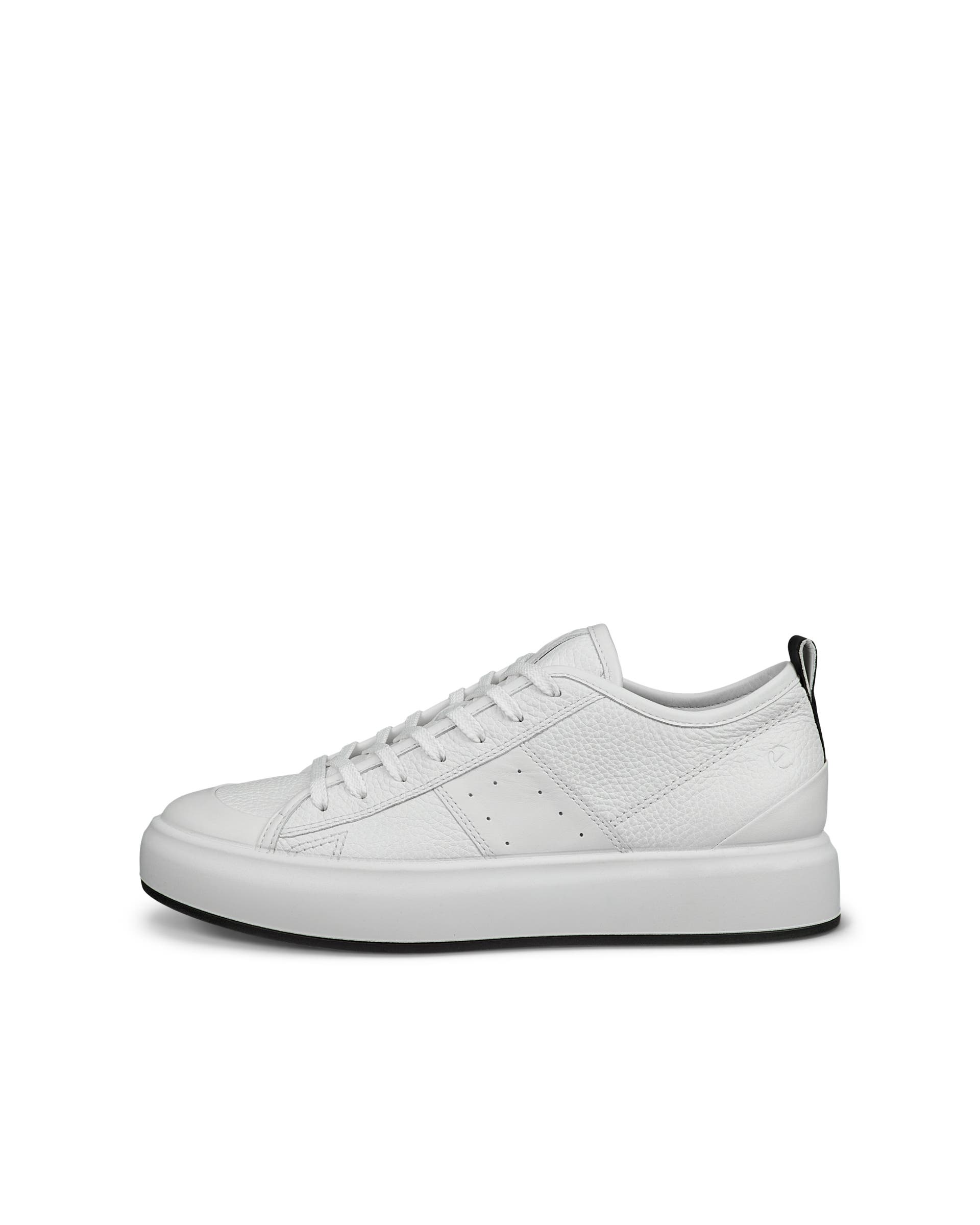 Women's ECCO® Street Ace Leather Sneaker - White - Outside