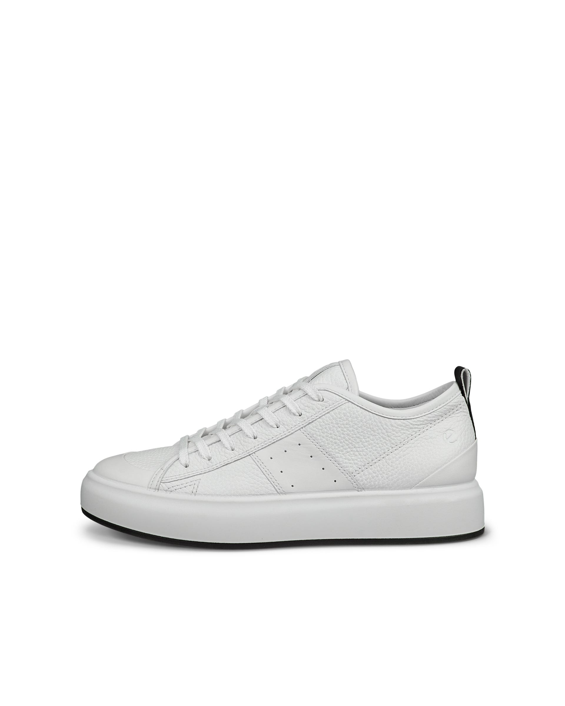 Women's ECCO® Street Ace Leather Sneaker - White - Outside