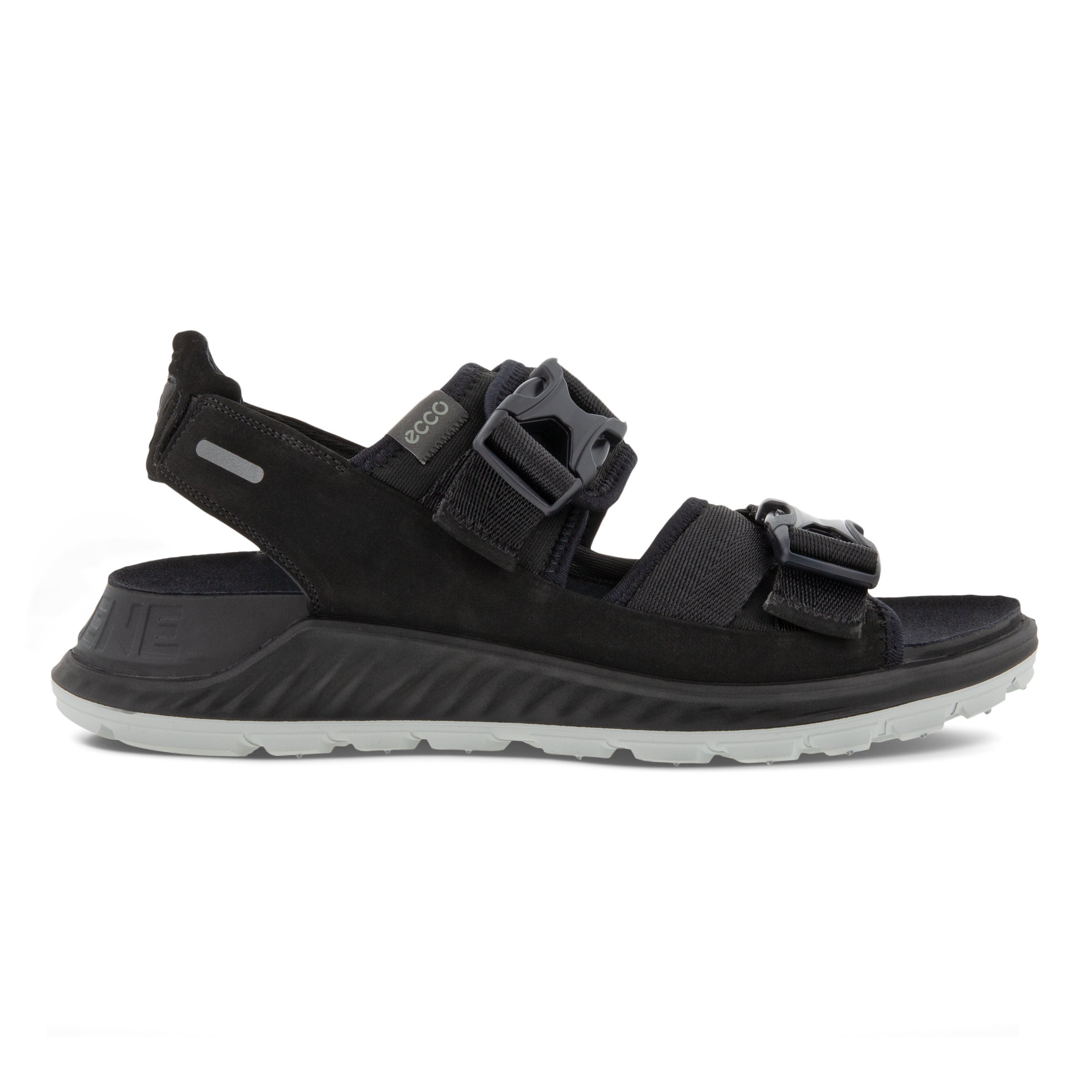 ECCO Exowrap 2S メンズ ヌバックサンダル - ブラック - Outside