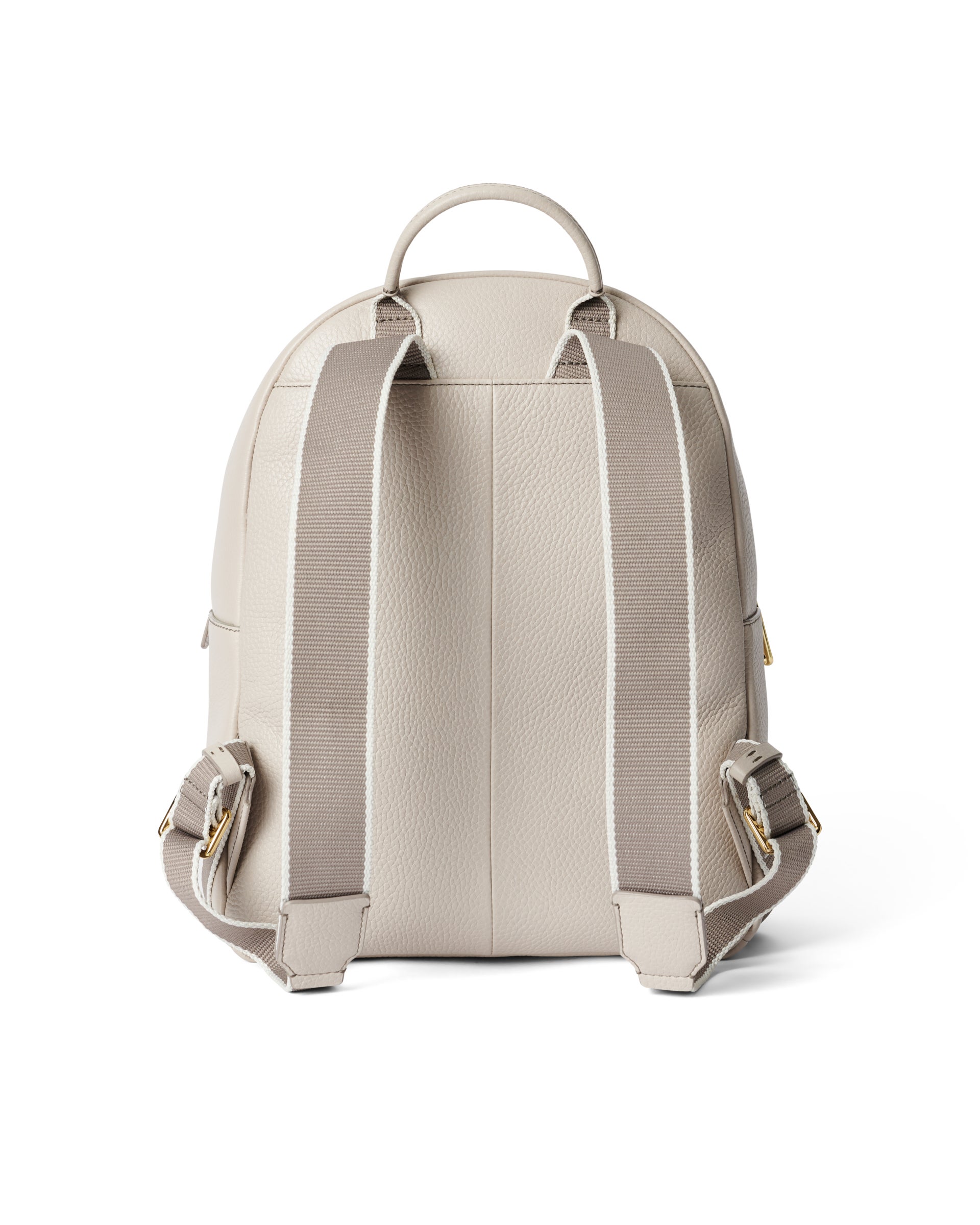 ECCO Round Pack Medium Pebbled レザーバックパック - ベージュ - Back