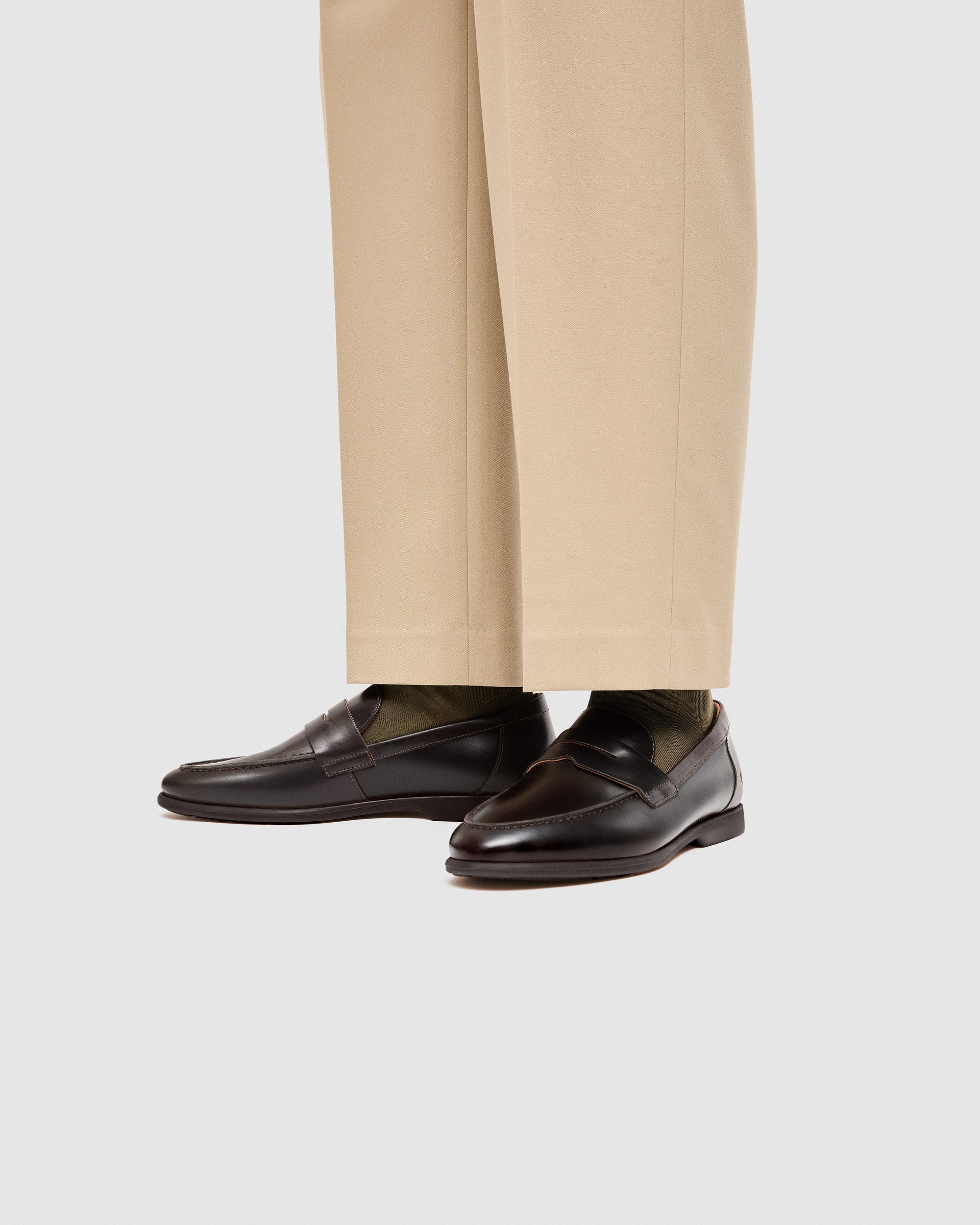 Men's ECCO® Metropole Verona Leather Loafer - Brown - Lifestyle image-1