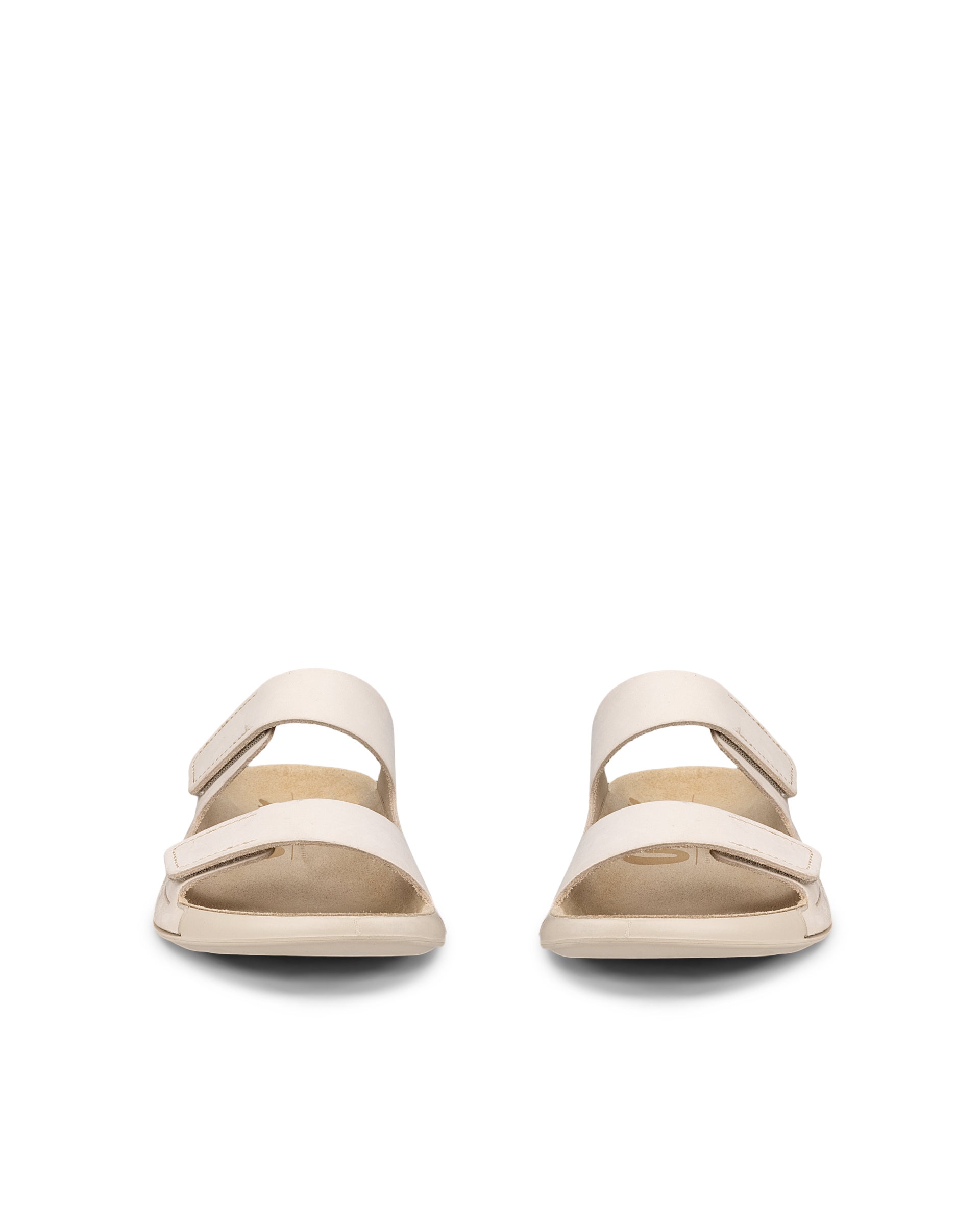 Dámske nubukové sandále 2 remienky ECCO® Cozmo - Béžová - Front pair