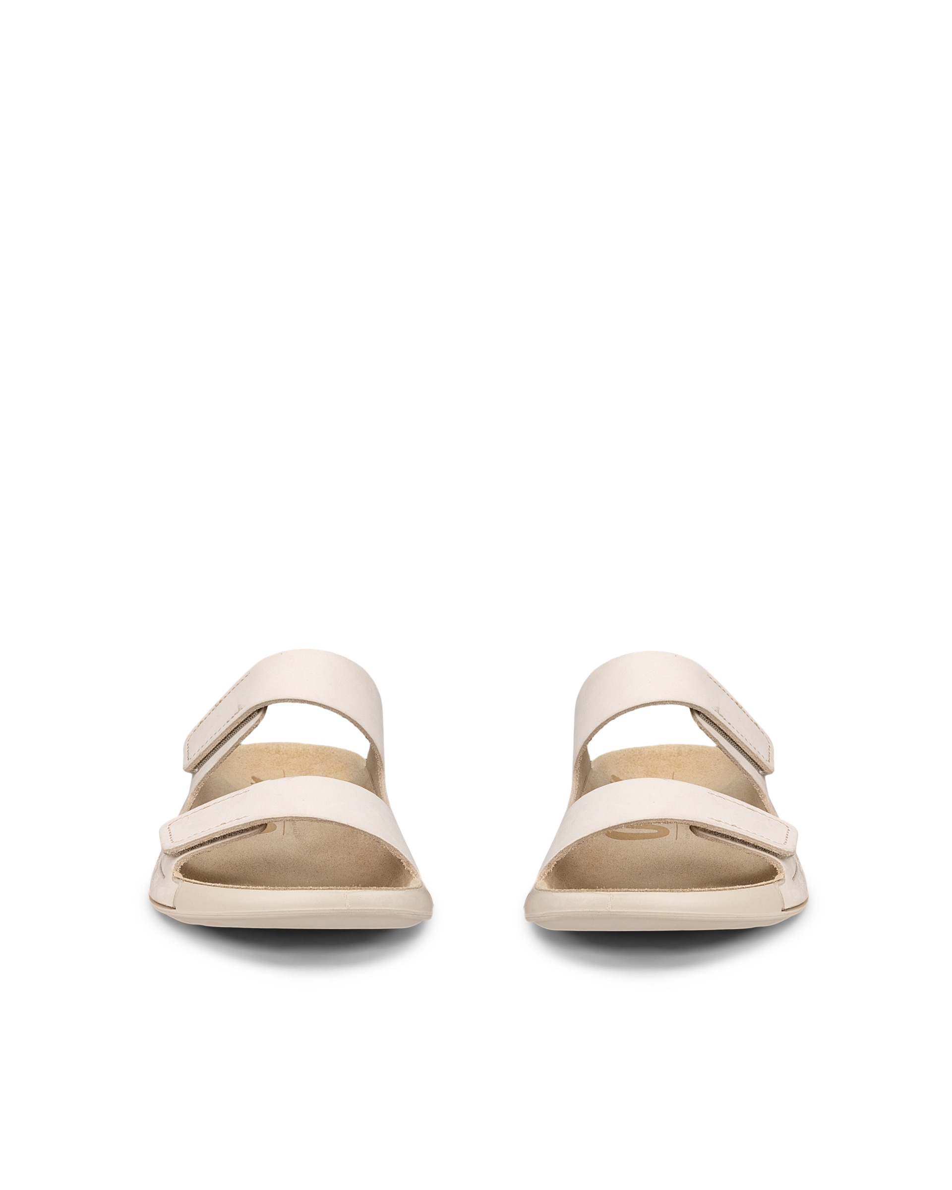 Dámské nubukové páskové sandály ECCO® Cozmo - Béžová - Front pair