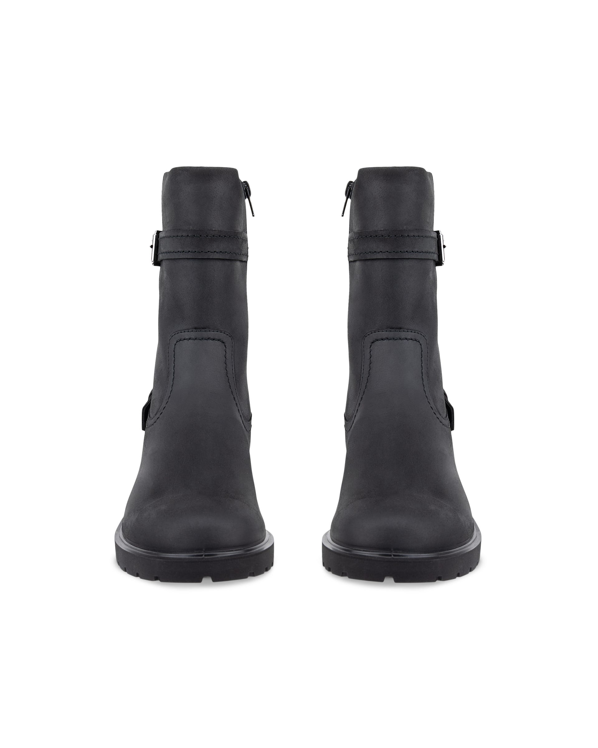 Women's ECCO® METROPOLE VIENNA Nubuck High-Cut Boot - Black - Outside