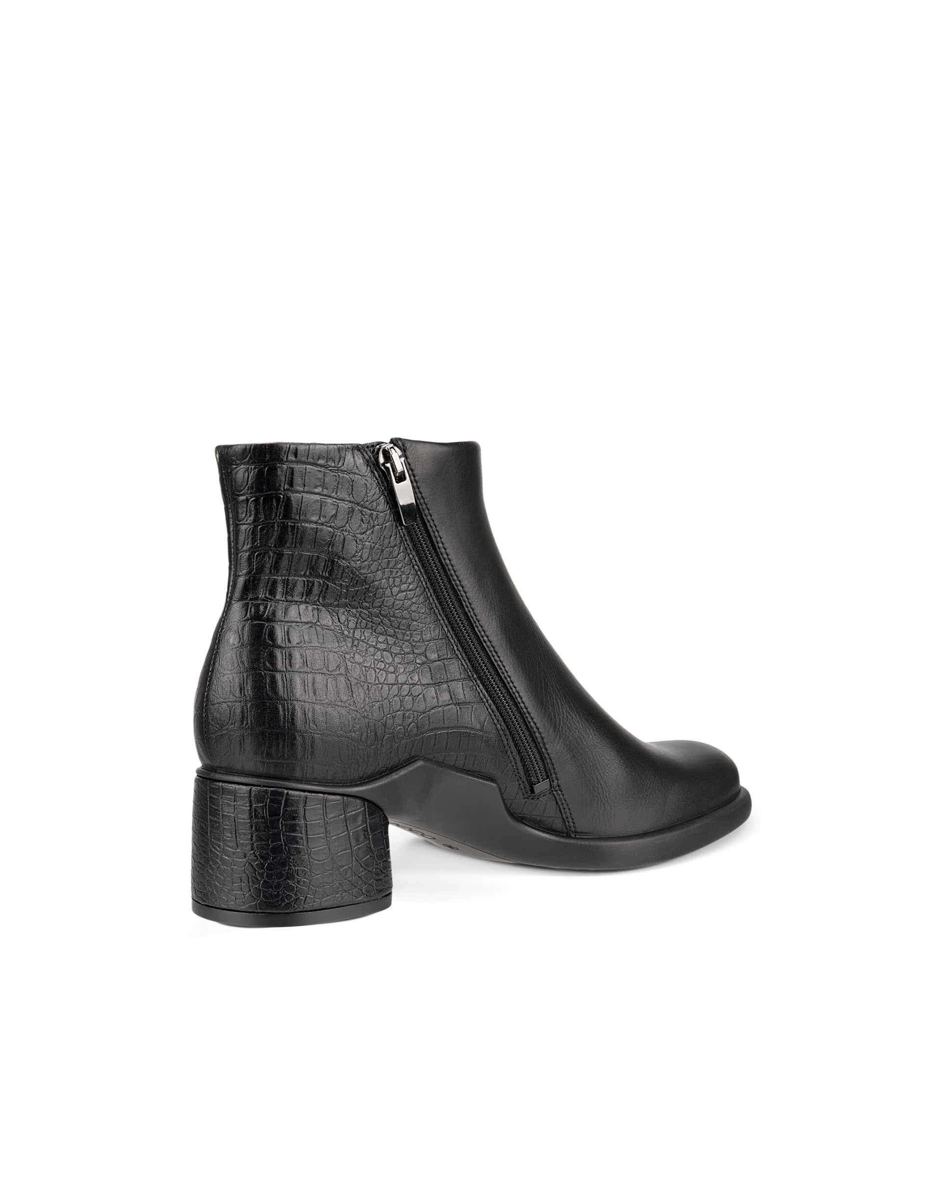 ECCO Sculpted LX 35 ウィメンズ レザーミッドカットブーツ - ブラック - Back