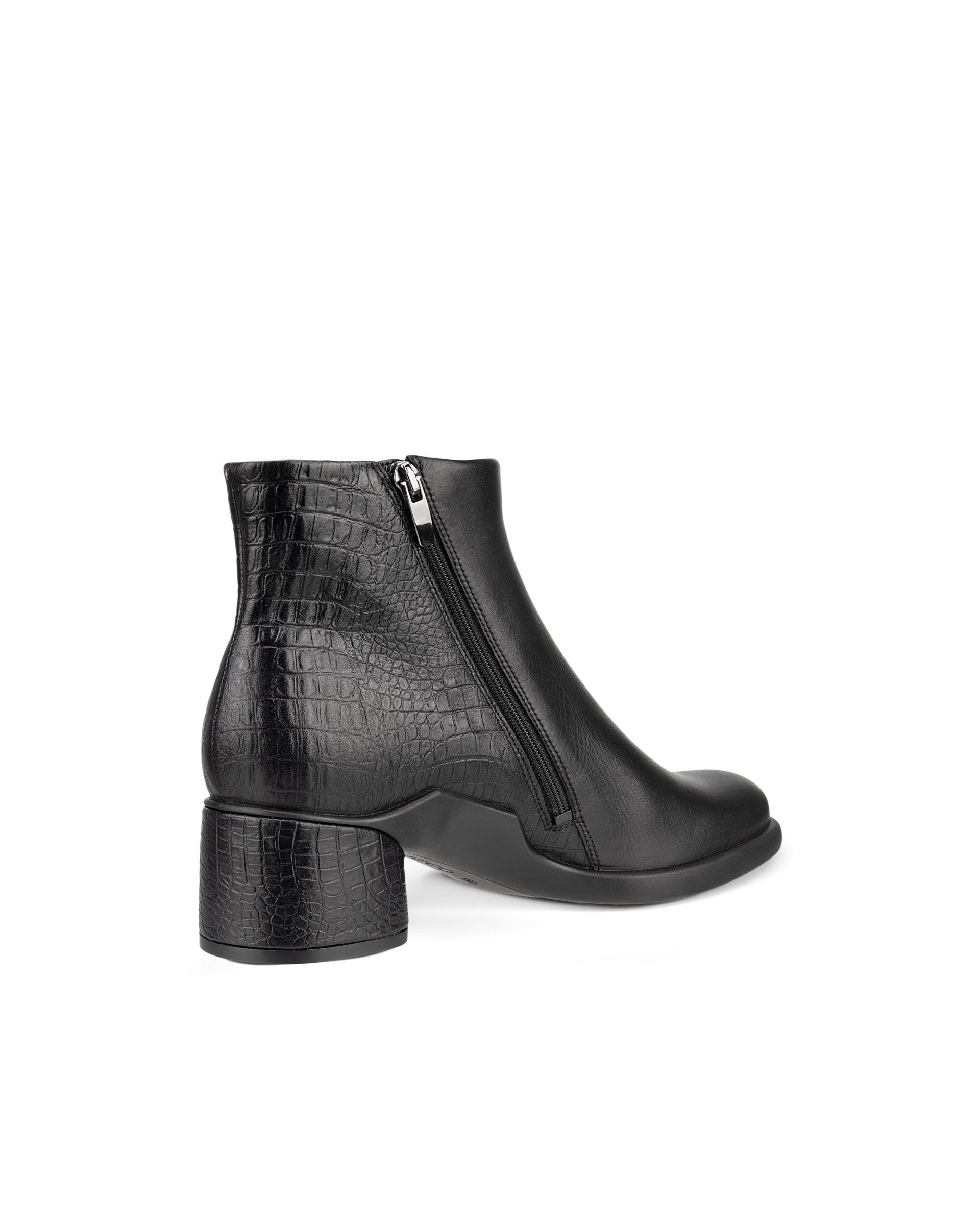 ECCO Sculpted LX 35 ウィメンズ レザーミッドカットブーツ - ブラック - Back
