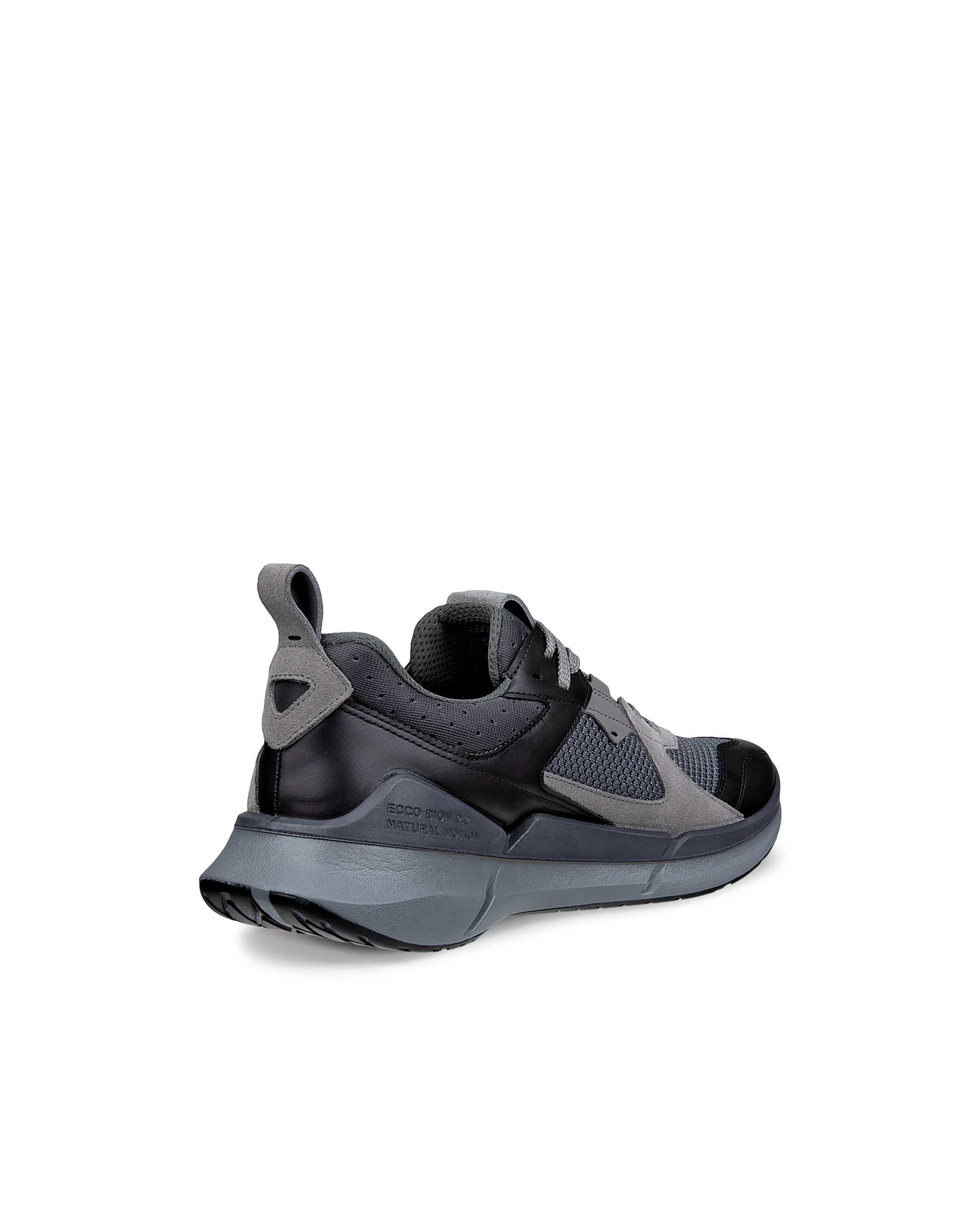ECCO® BIOM 2.2 heren leren sneaker - Grijs - Back