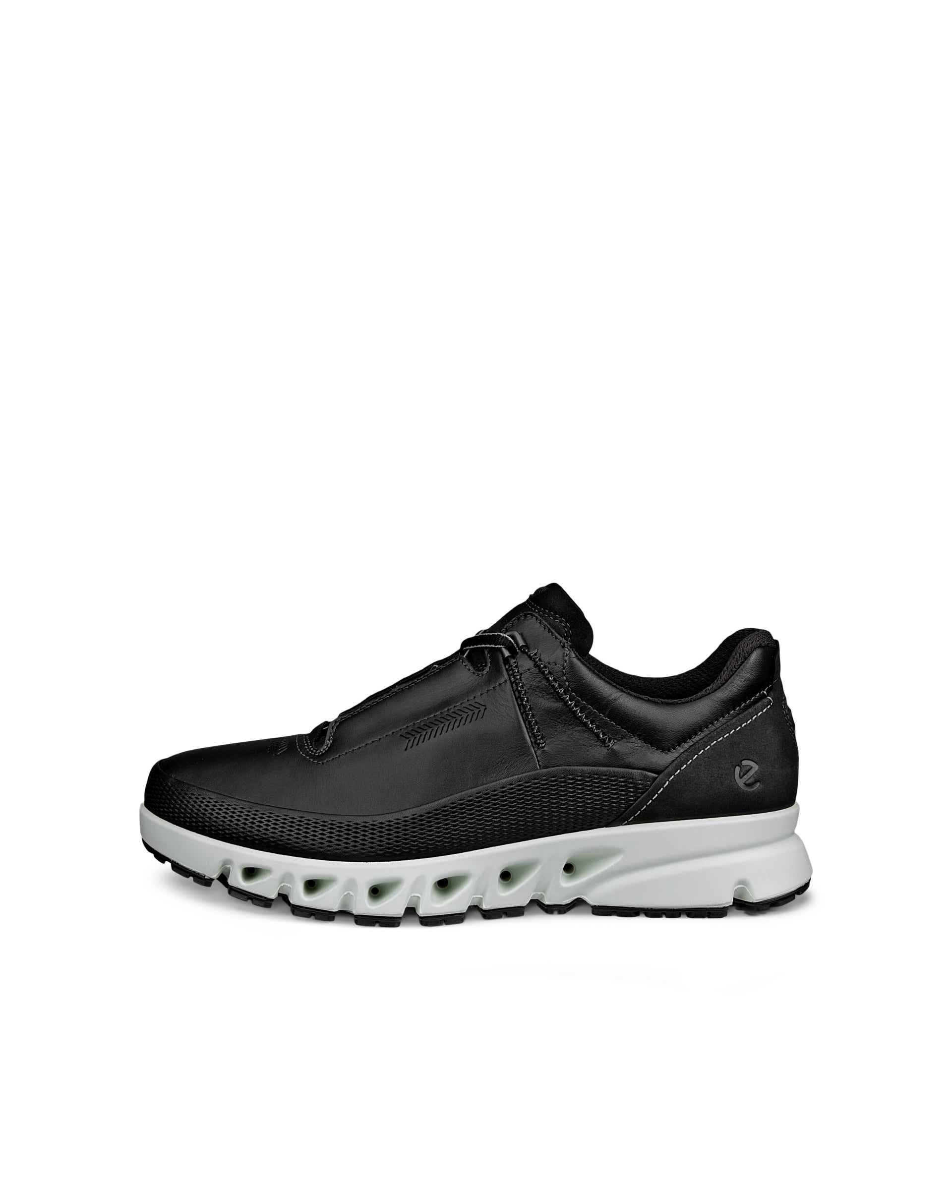 Men's ECCO® Multi-Vent Leather Gore-Tex Shoe - Black - Outside