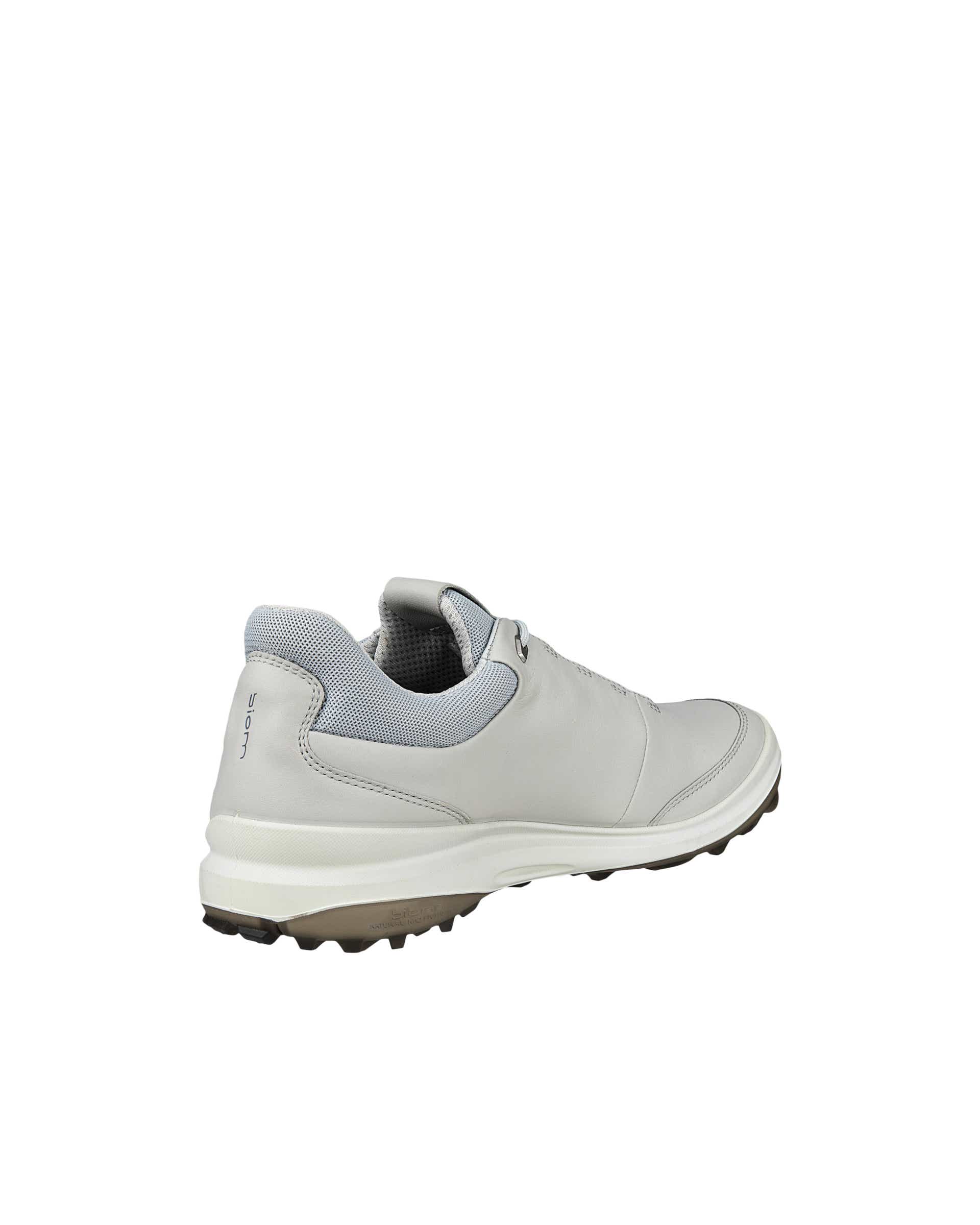 Men's ECCO® Golf BIOM Hybrid 3 Leather Shoe - Grey - Back
