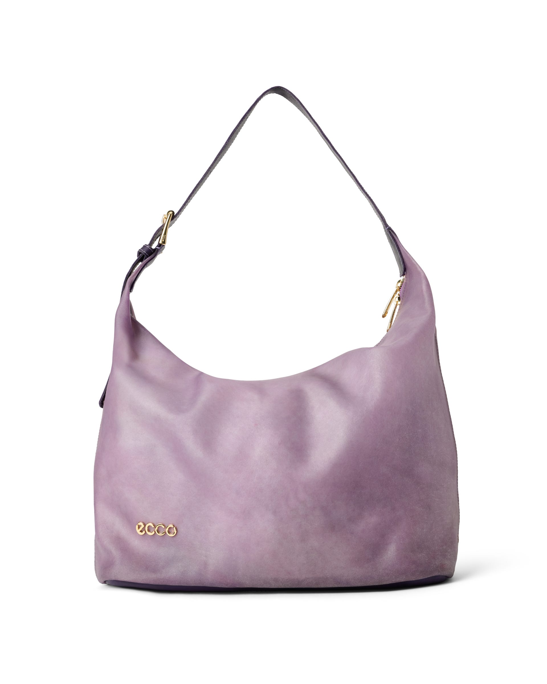 ECCO® Medium Hobo Leather Shoulder Bag | Purple