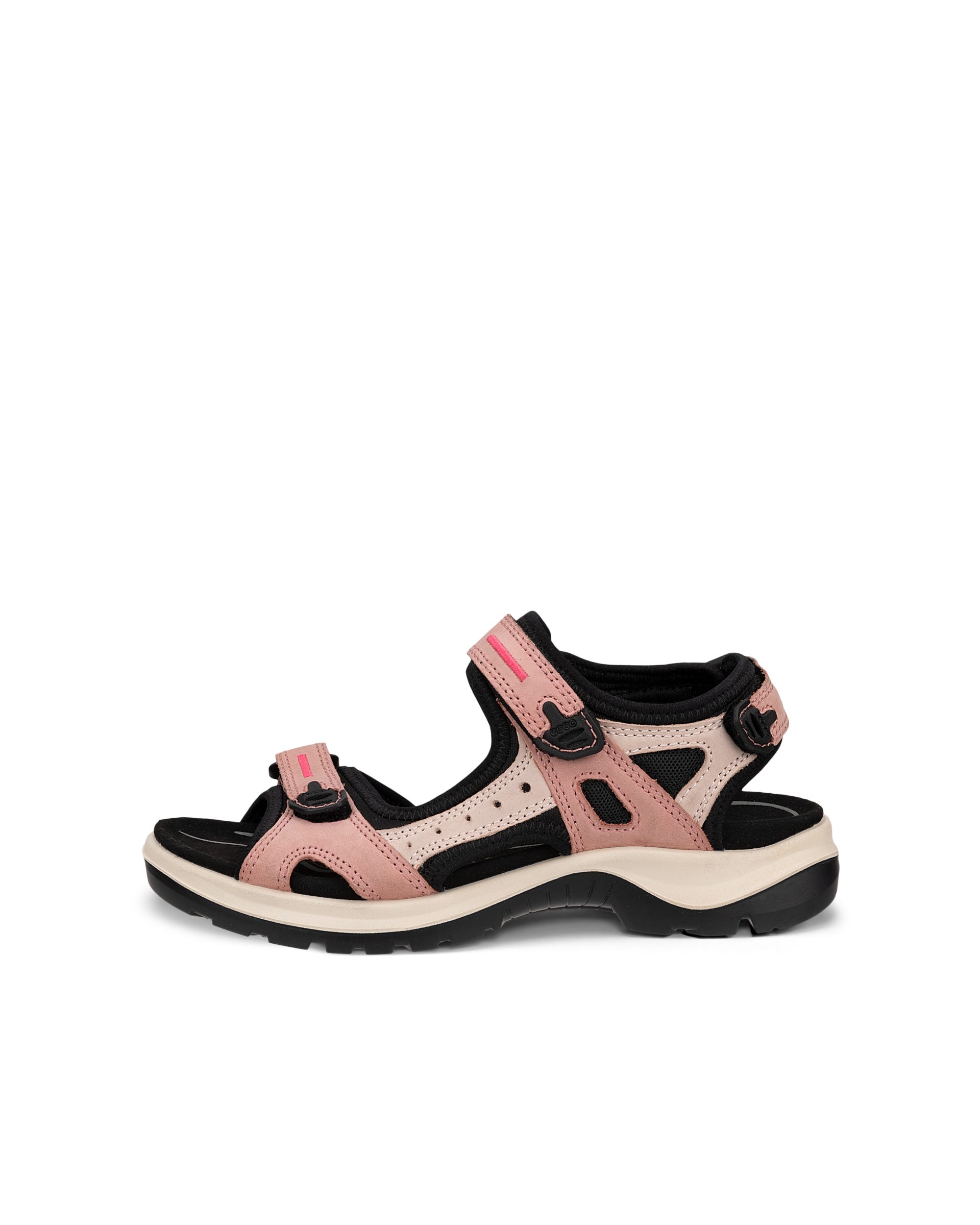 Women's ECCO® Offroad Yucatan Nubuck Walking Sandal - Pink - Outside