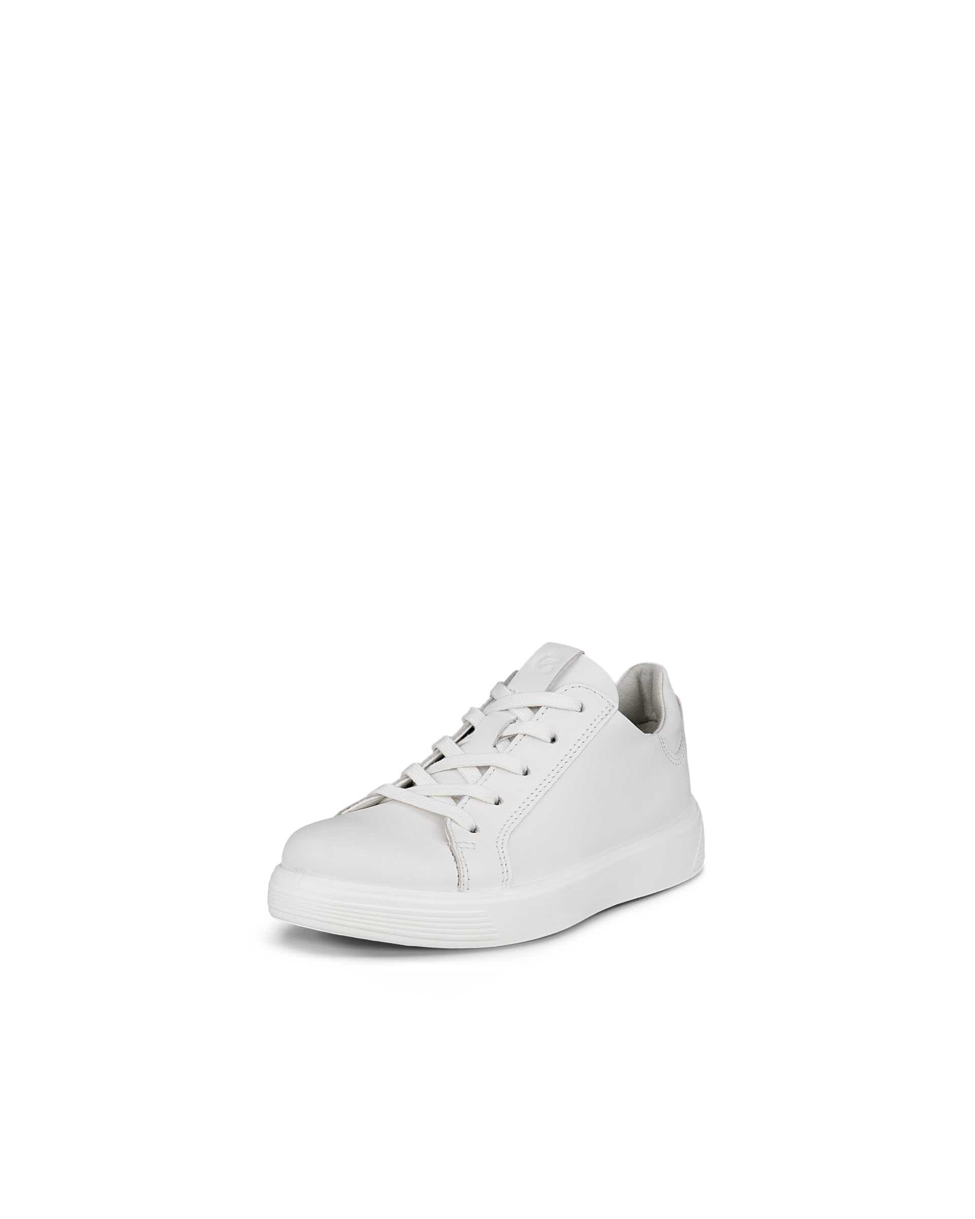 Kids' ECCO® Street 1 Leather Sneaker - White - Main