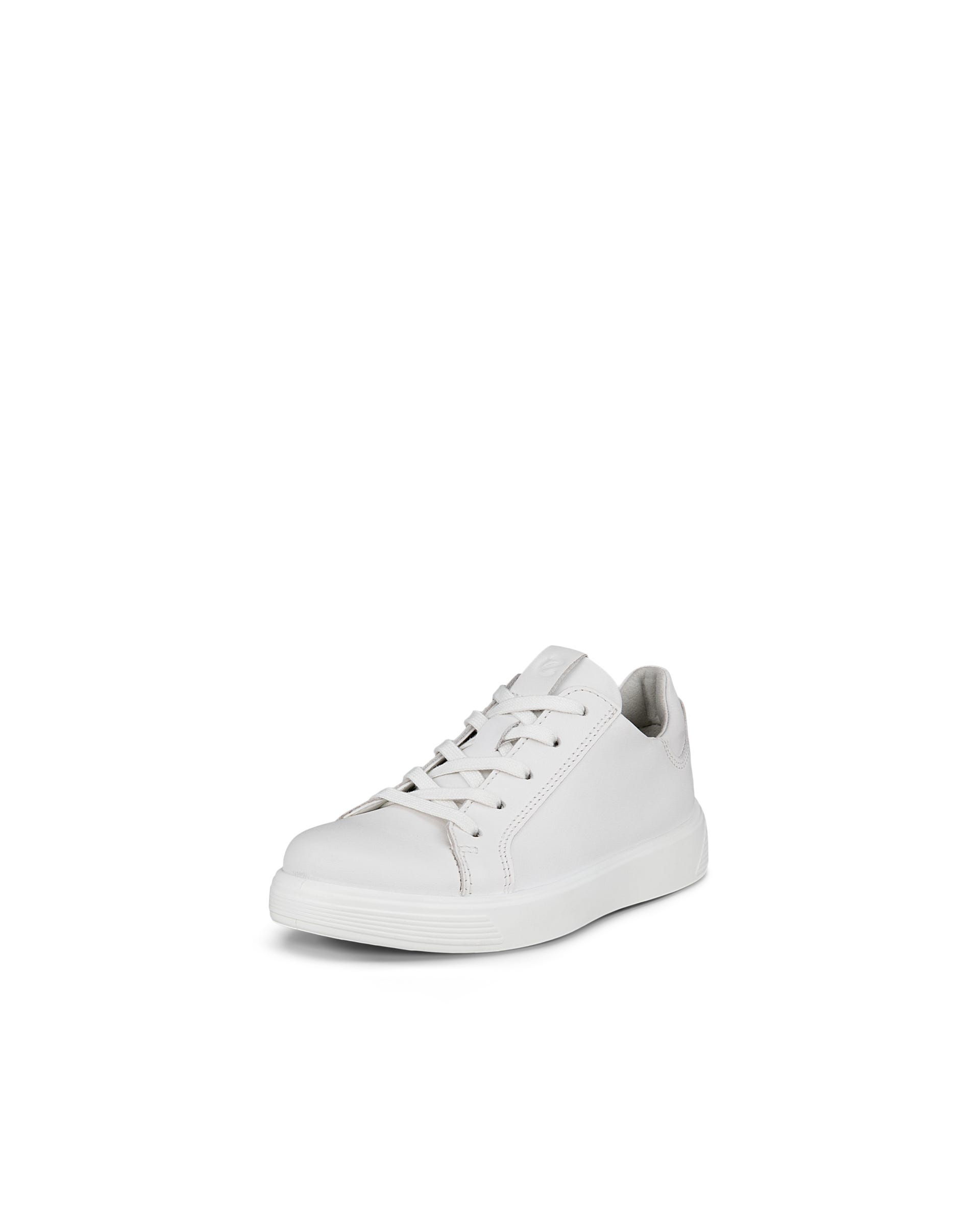 Kids' ECCO® Street 1 Leather Sneaker - White - Main