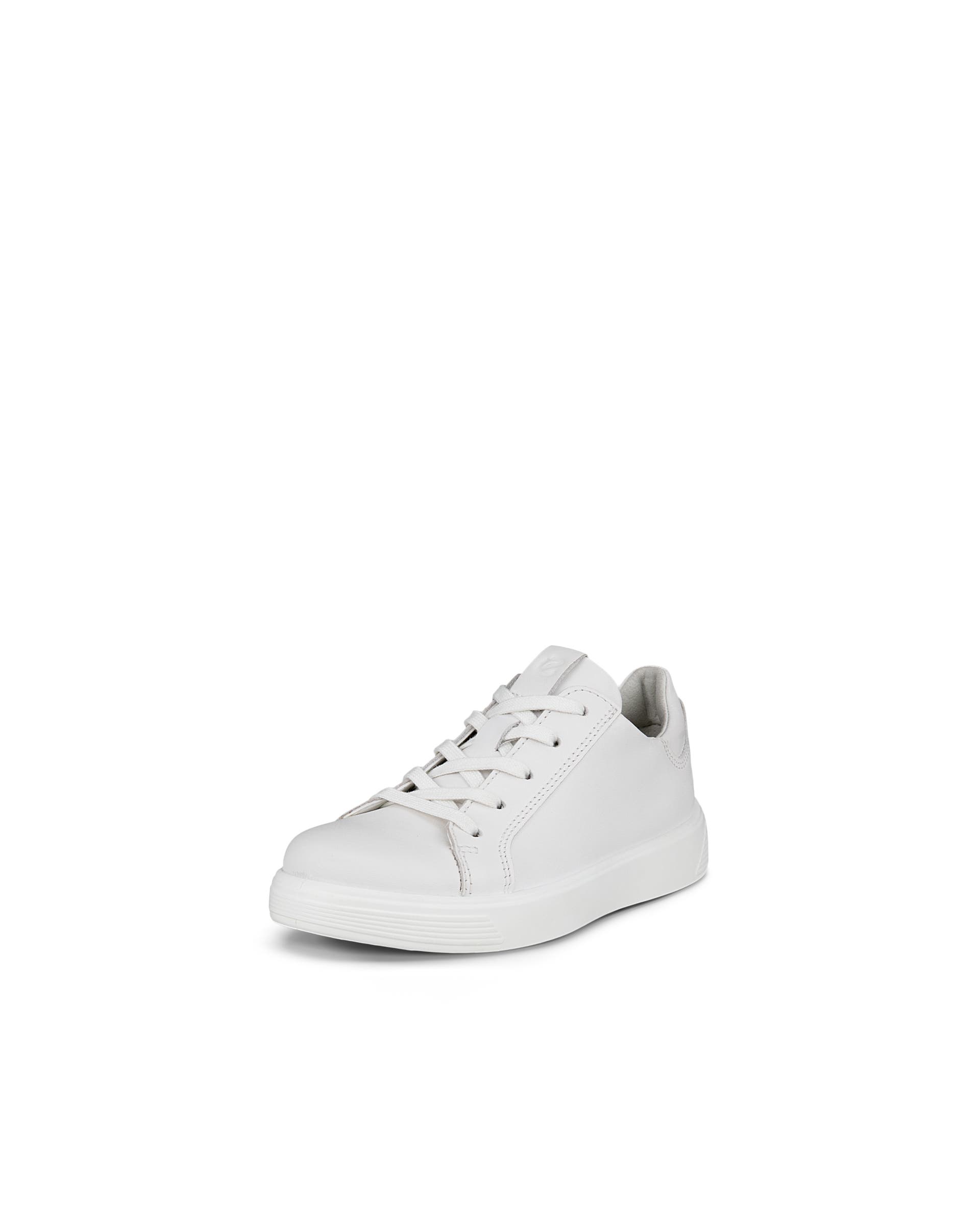 Kids' ECCO® Street 1 Leather Sneaker - White - Main