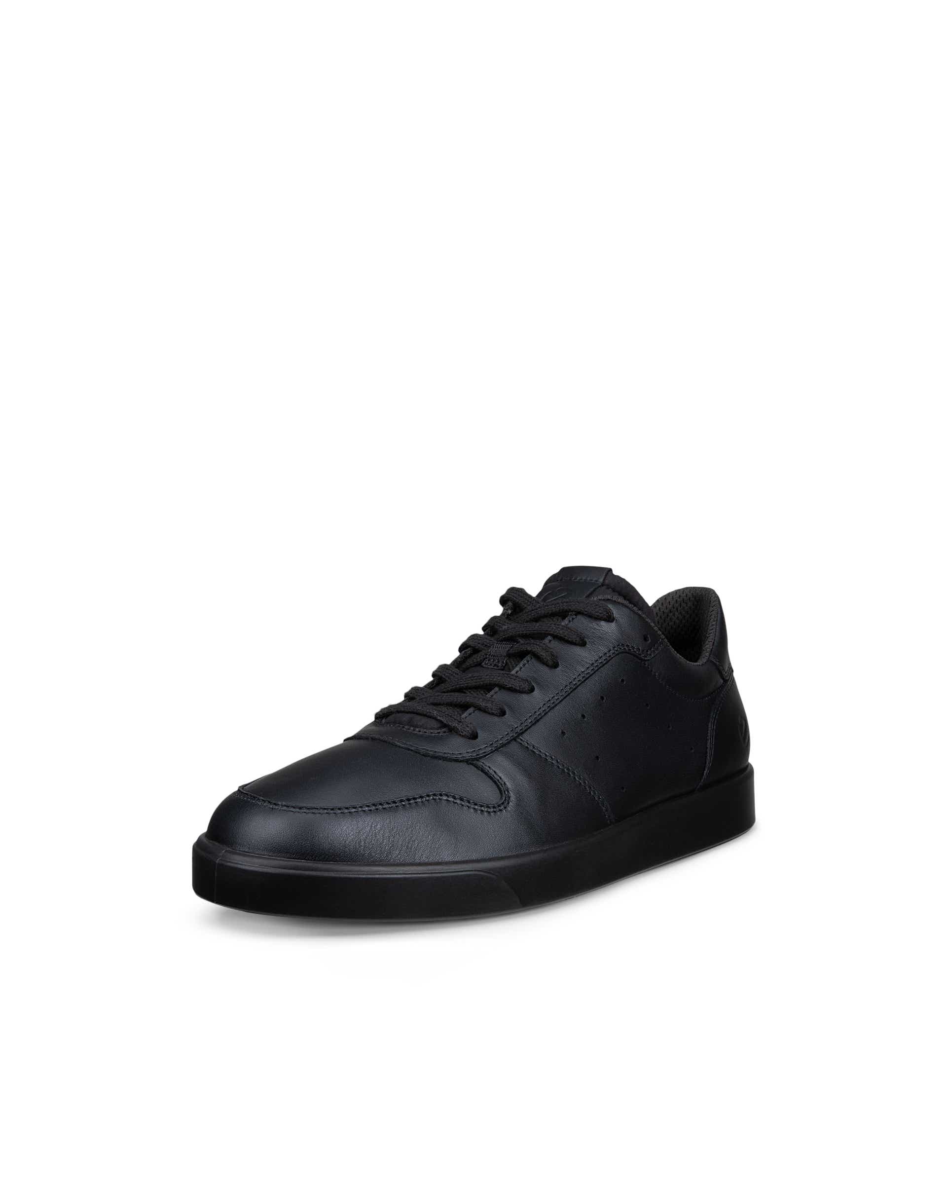 Men's ECCO® Street Lite Leather Sneaker - Black - Main
