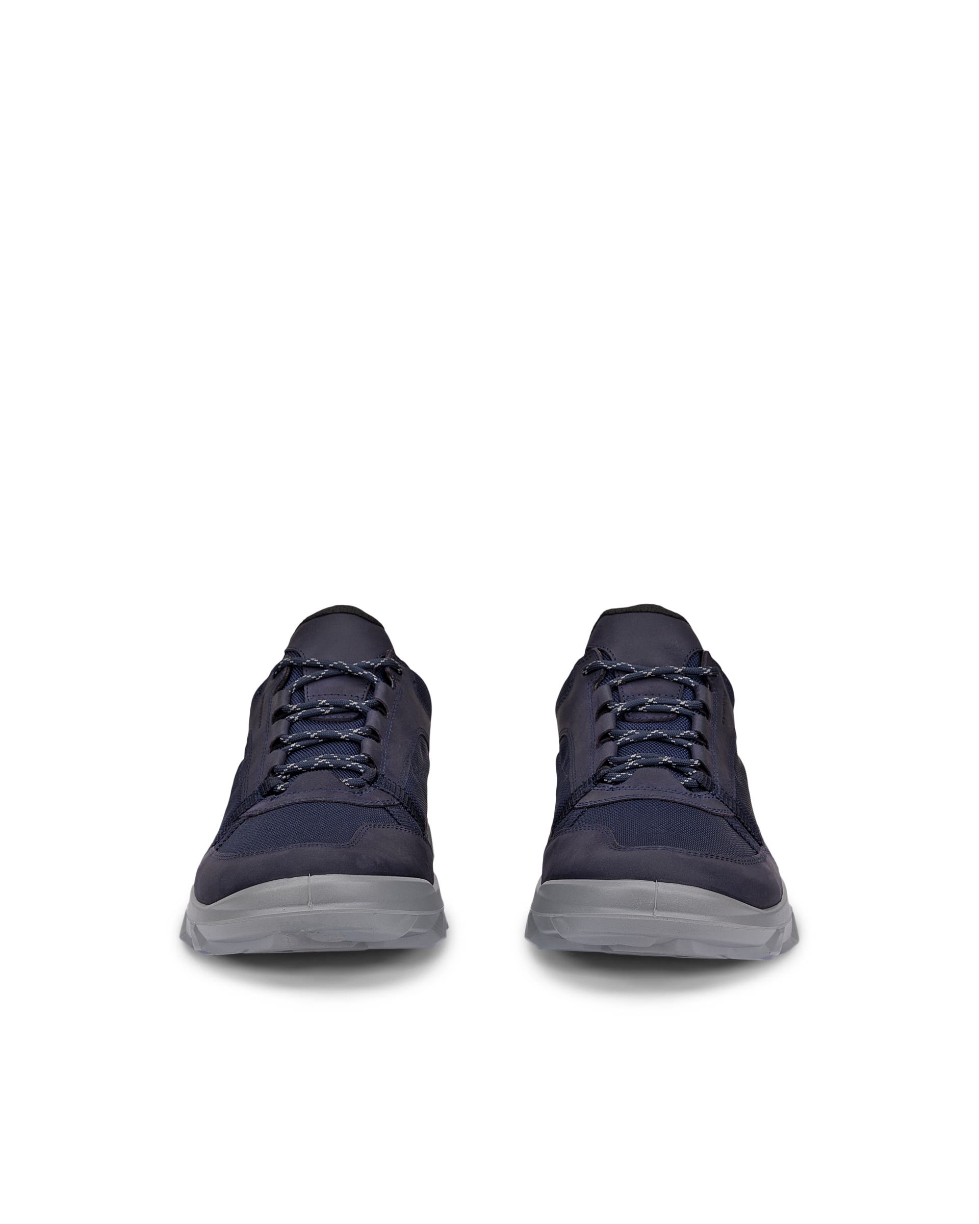 Men's ECCO® MX Low Nubuck Waterproof Sneaker - Blue - Front pair