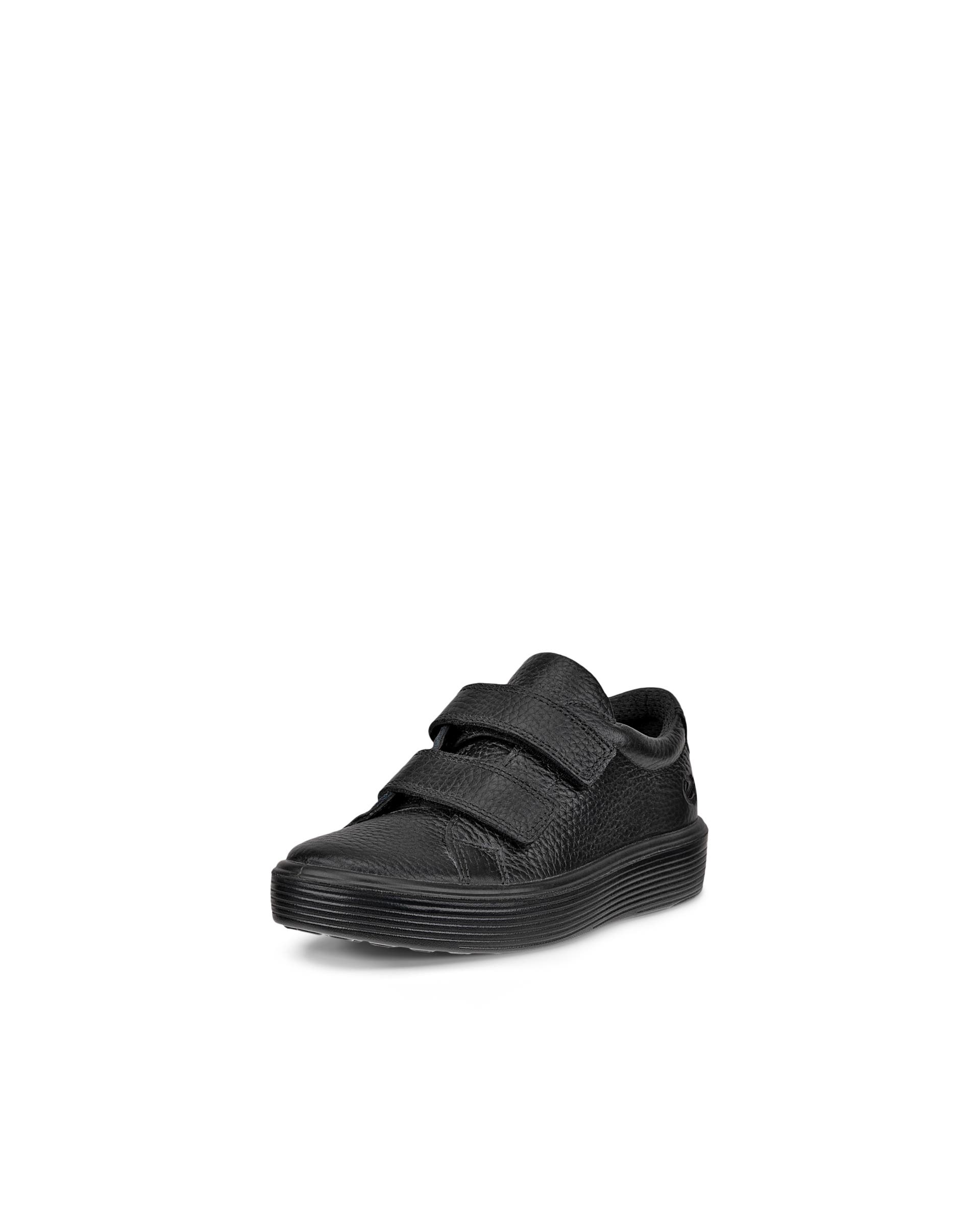 Kids' ECCO® Soft 60 Leather Trainer - Black - Main