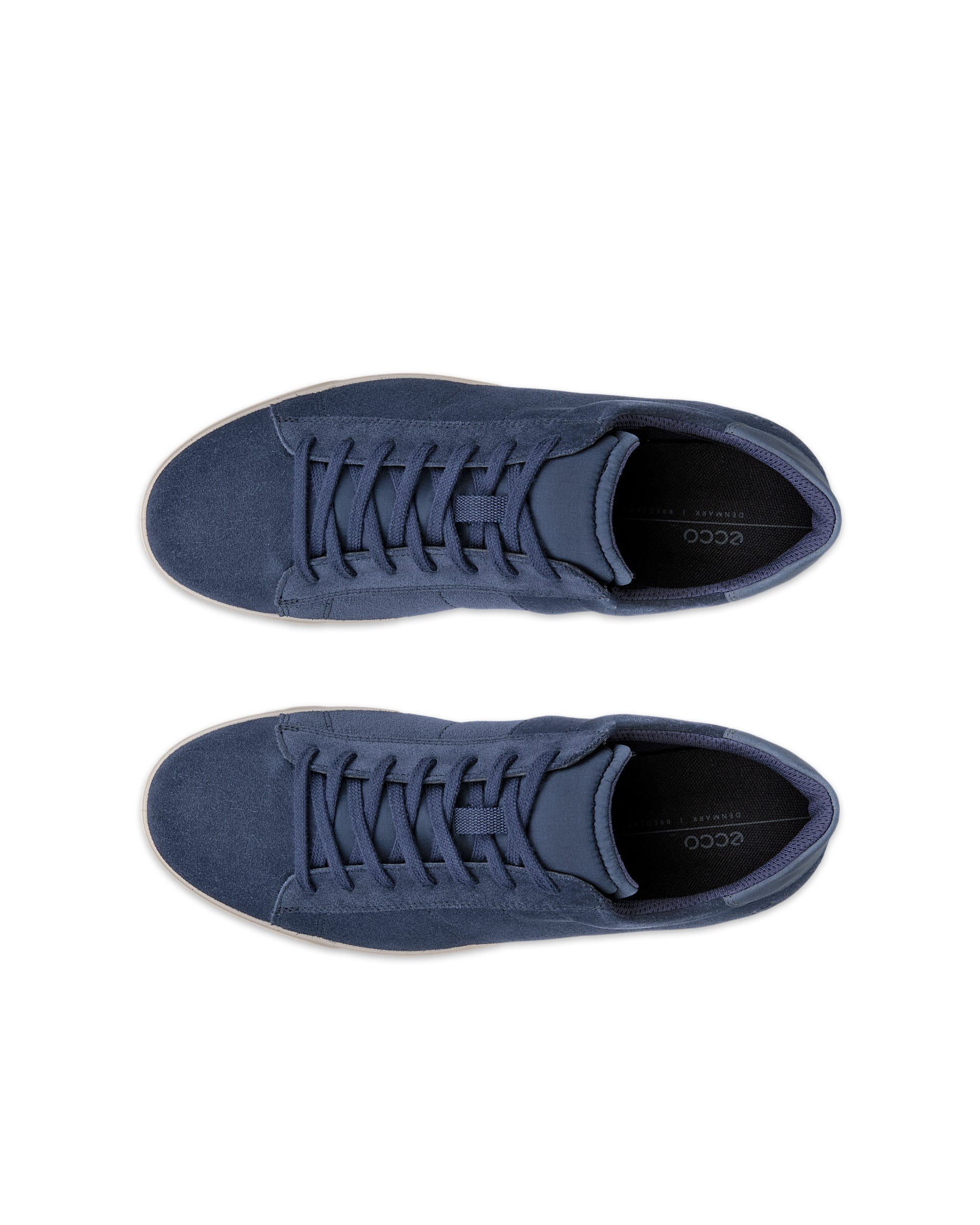 ECCO® STREET LITE herre sneakers semsket skinn - Blå - Top left pair