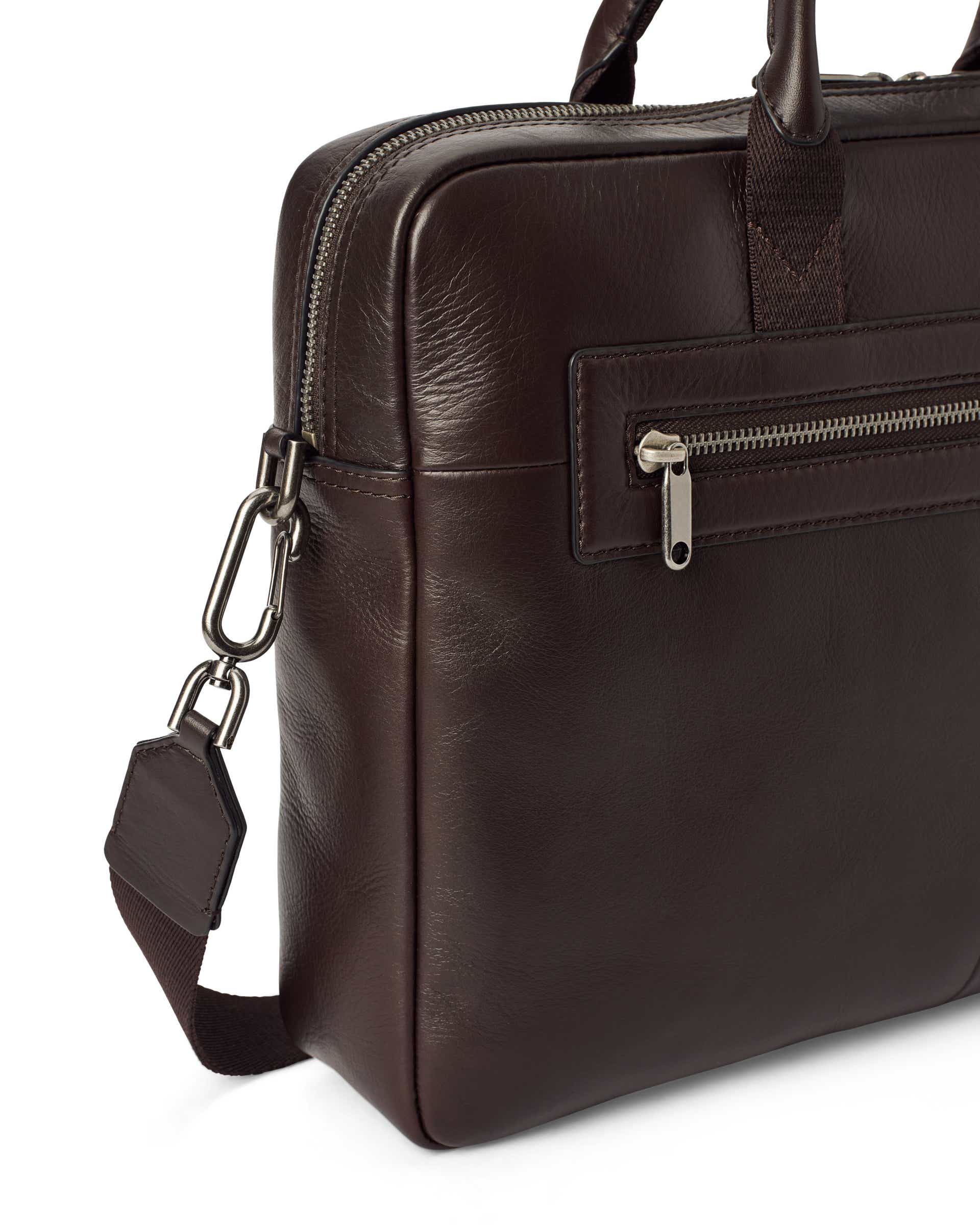 ECCO® MODE LAPTOP BAG PC-taske i læder til herrer - Brun - Detail-1