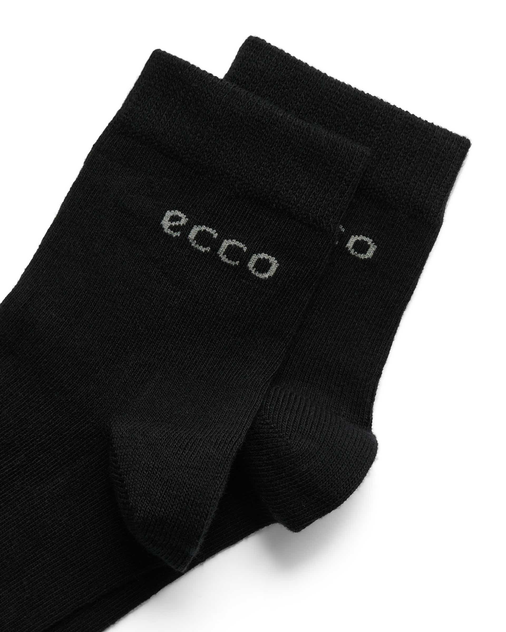 ECCO® Play Unisex halfhoge alledaagse sokken (2 paar) - Zwart - Detail-1