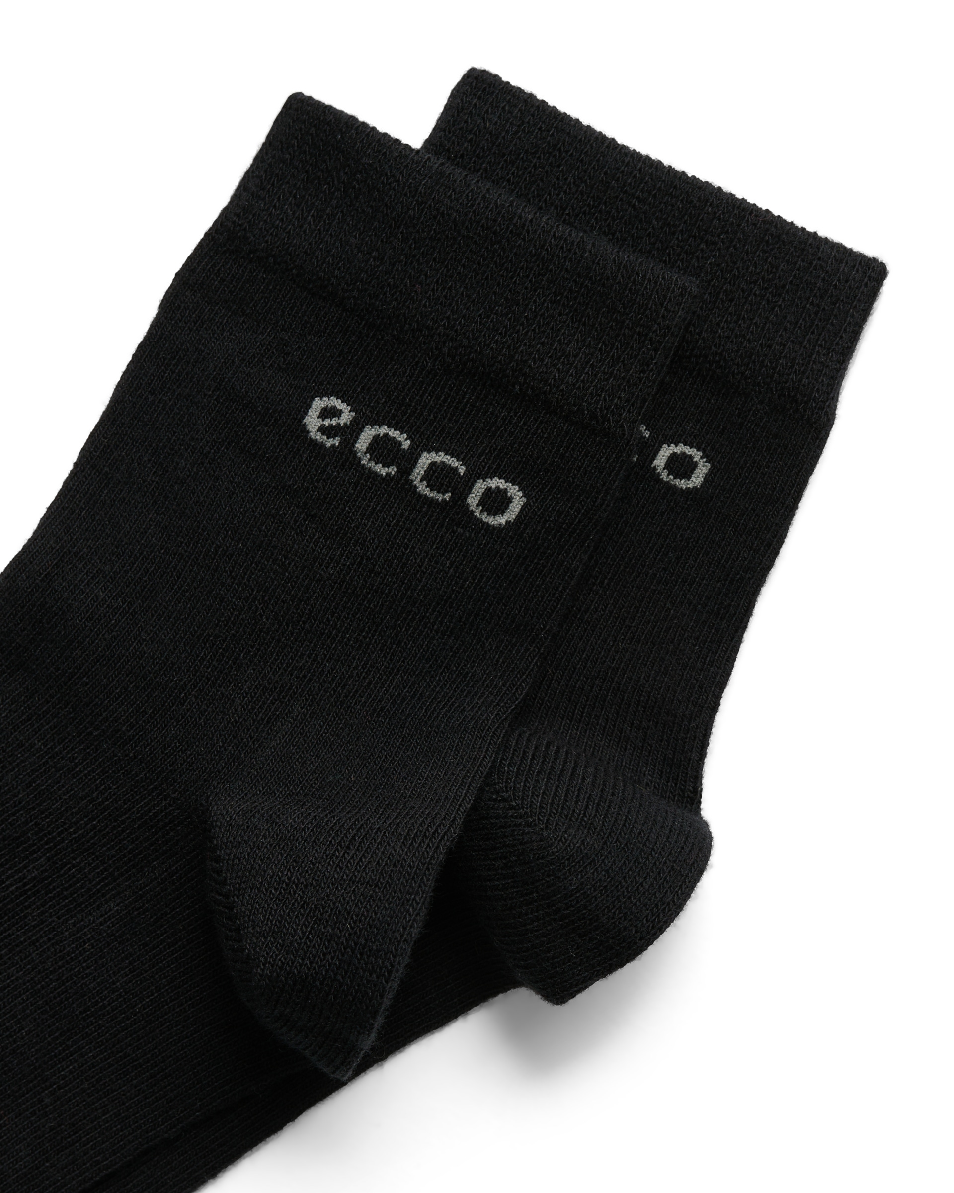 ECCO® Play Unisex halfhoge alledaagse sokken (2 paar) - Zwart - Detail-1