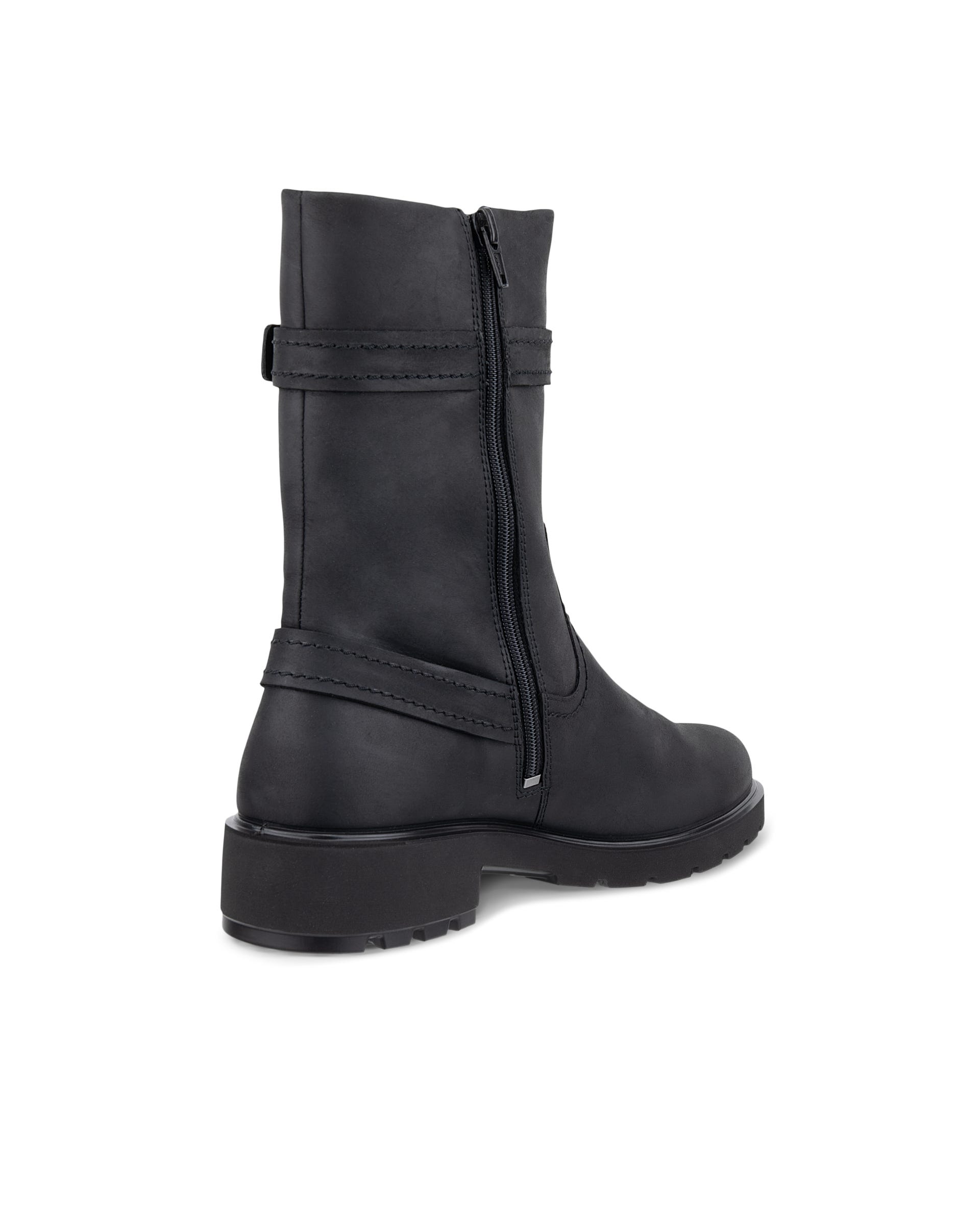Women's ECCO® METROPOLE VIENNA Nubuck High-Cut Boot - Black - Outside