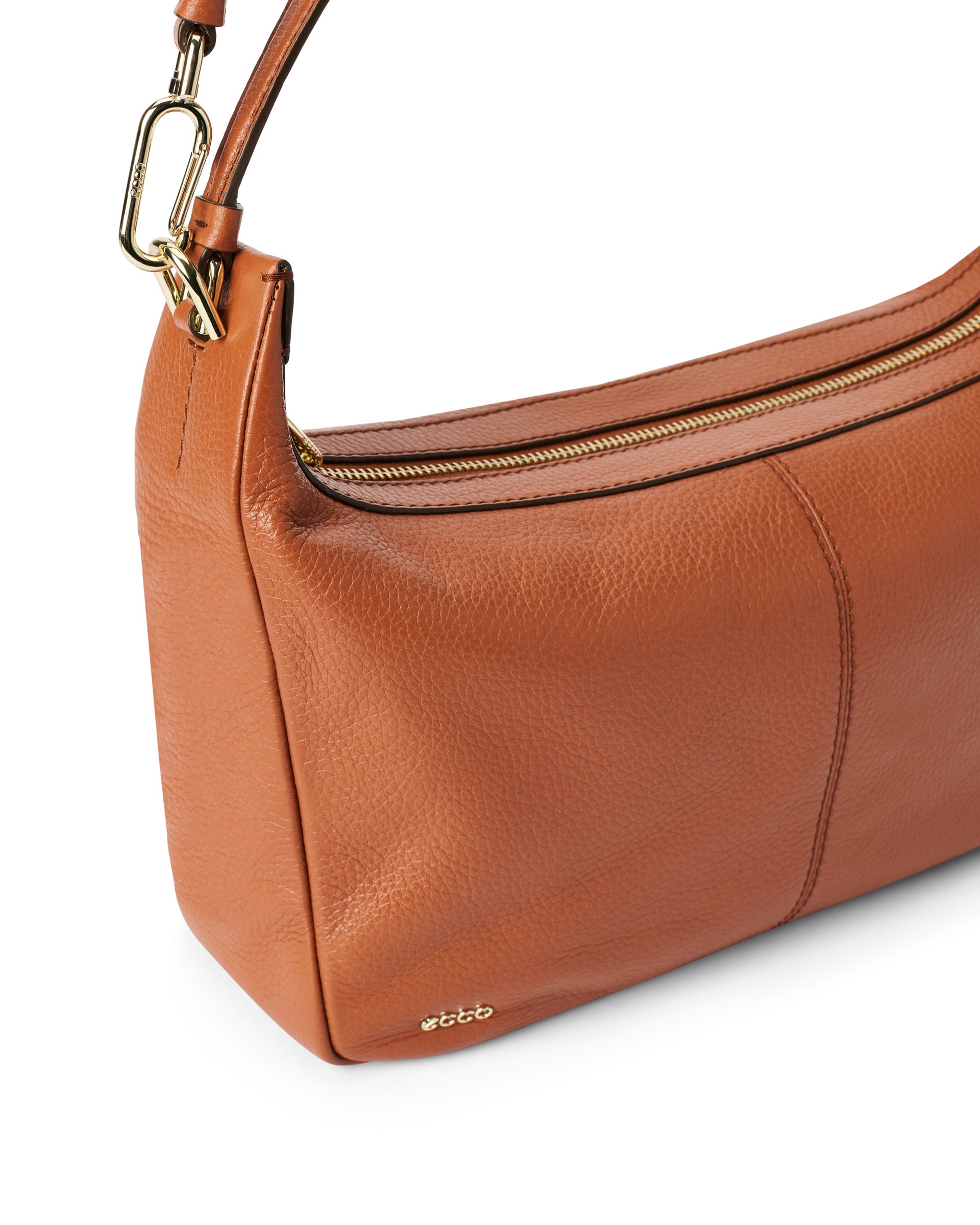 ECCO® Small Hobo Leather Shoulder & Crossbody Bag - Brown - Detail-2