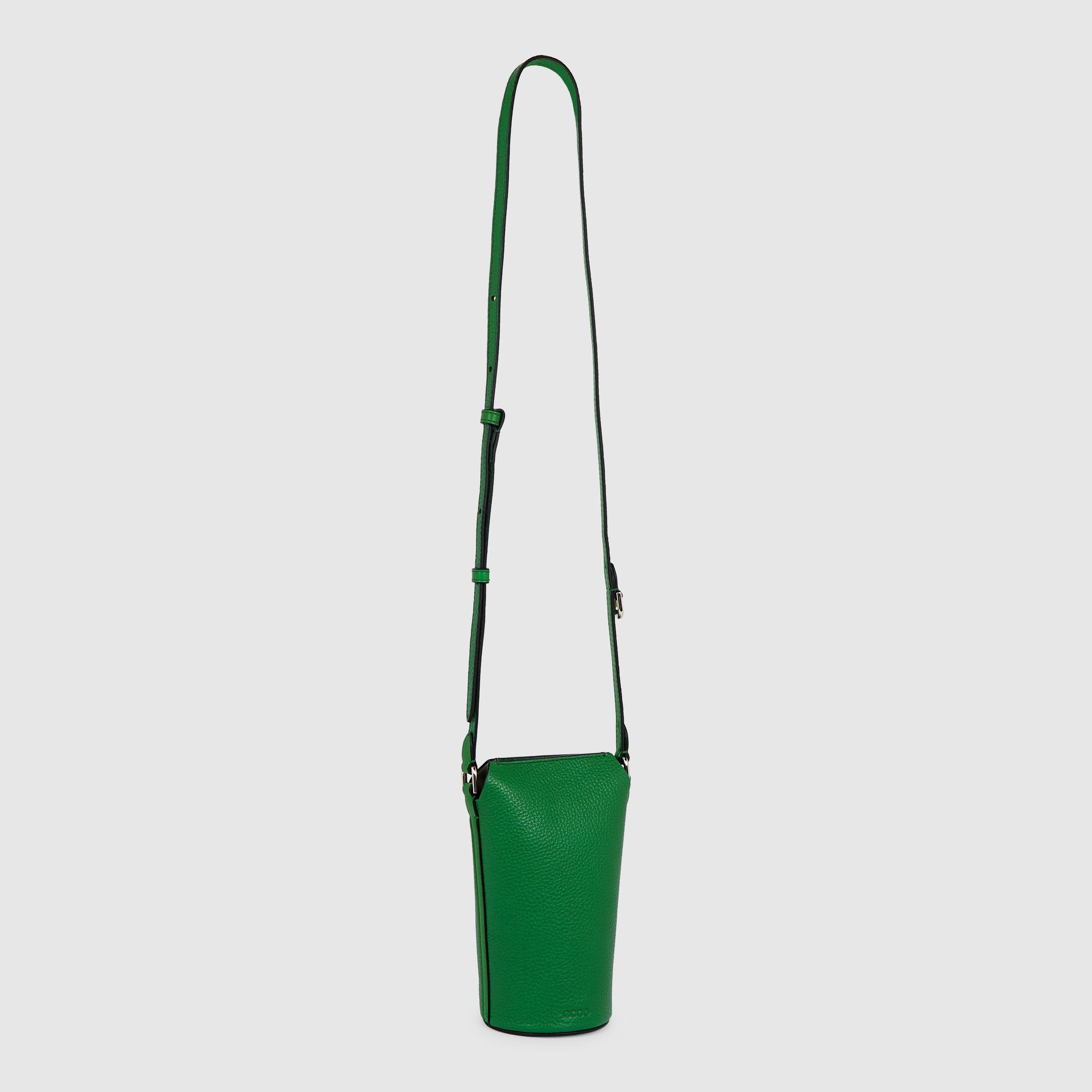 ECCO® Textureblock Pot Leather Crossbody Bag - Green - Main