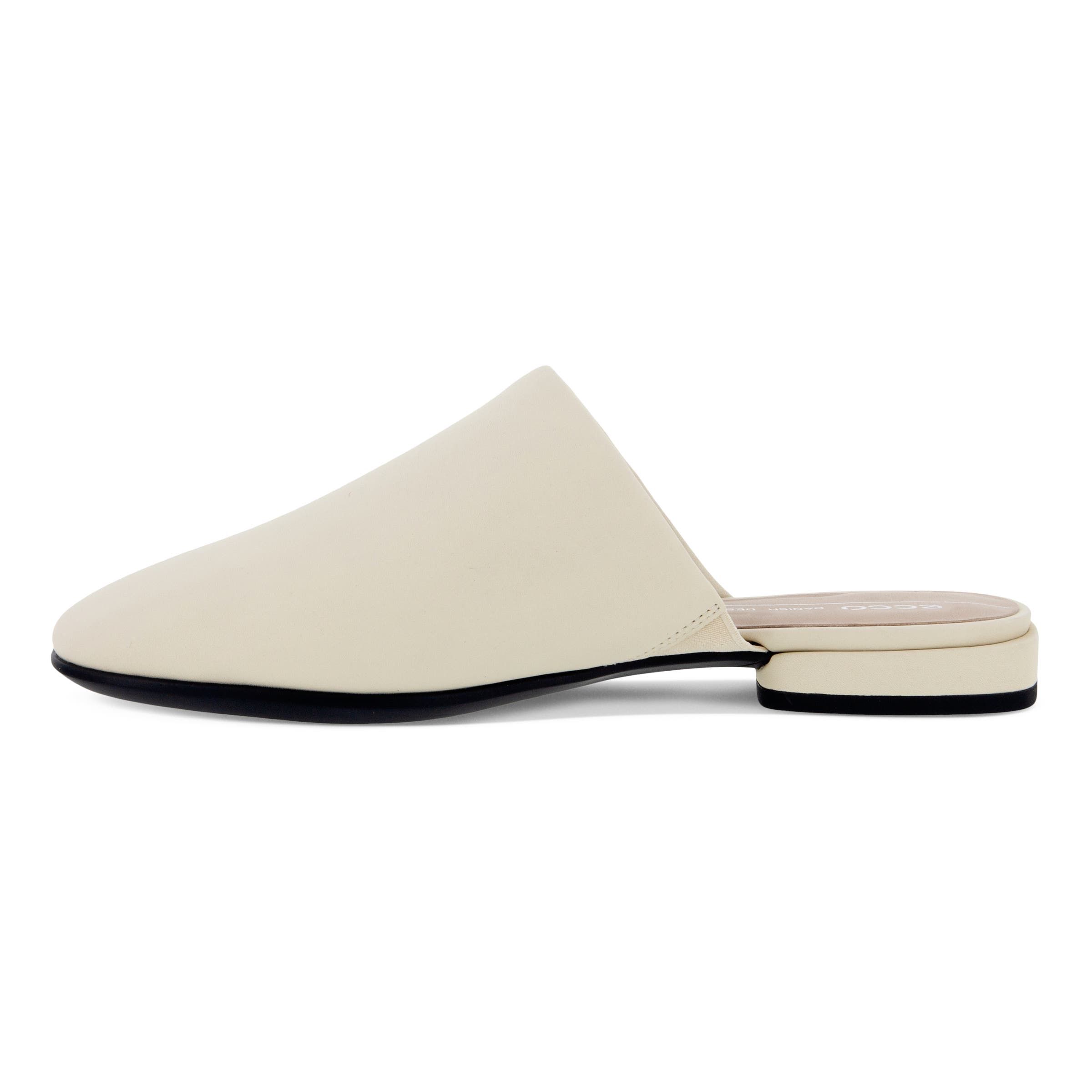 Women's ECCO® Anine Squared Leather Mule Sandal - Beige - Inside