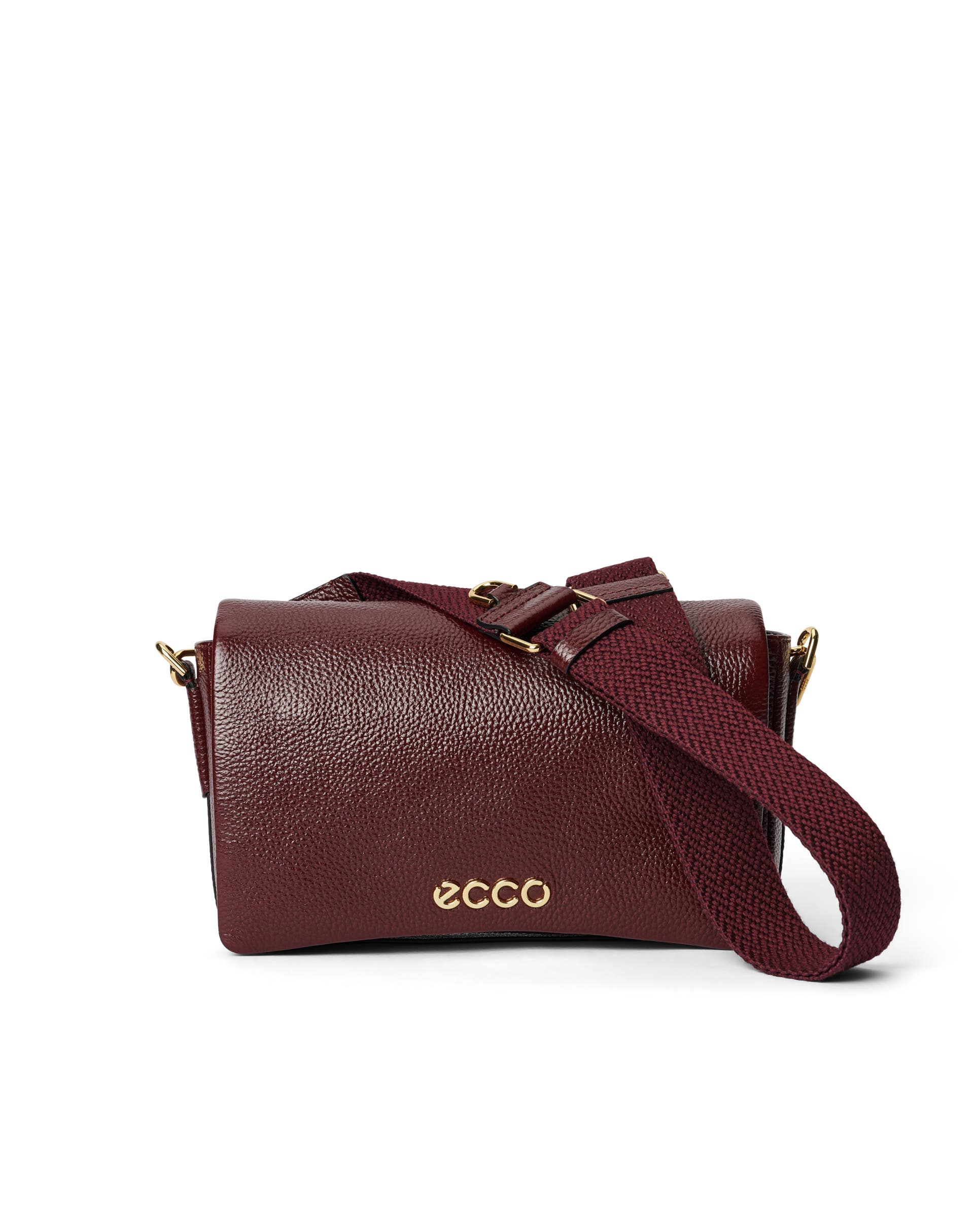 ECCO Pinch Large Soft Shine Pebbled レザークロスボディバッグ - レッド - Main