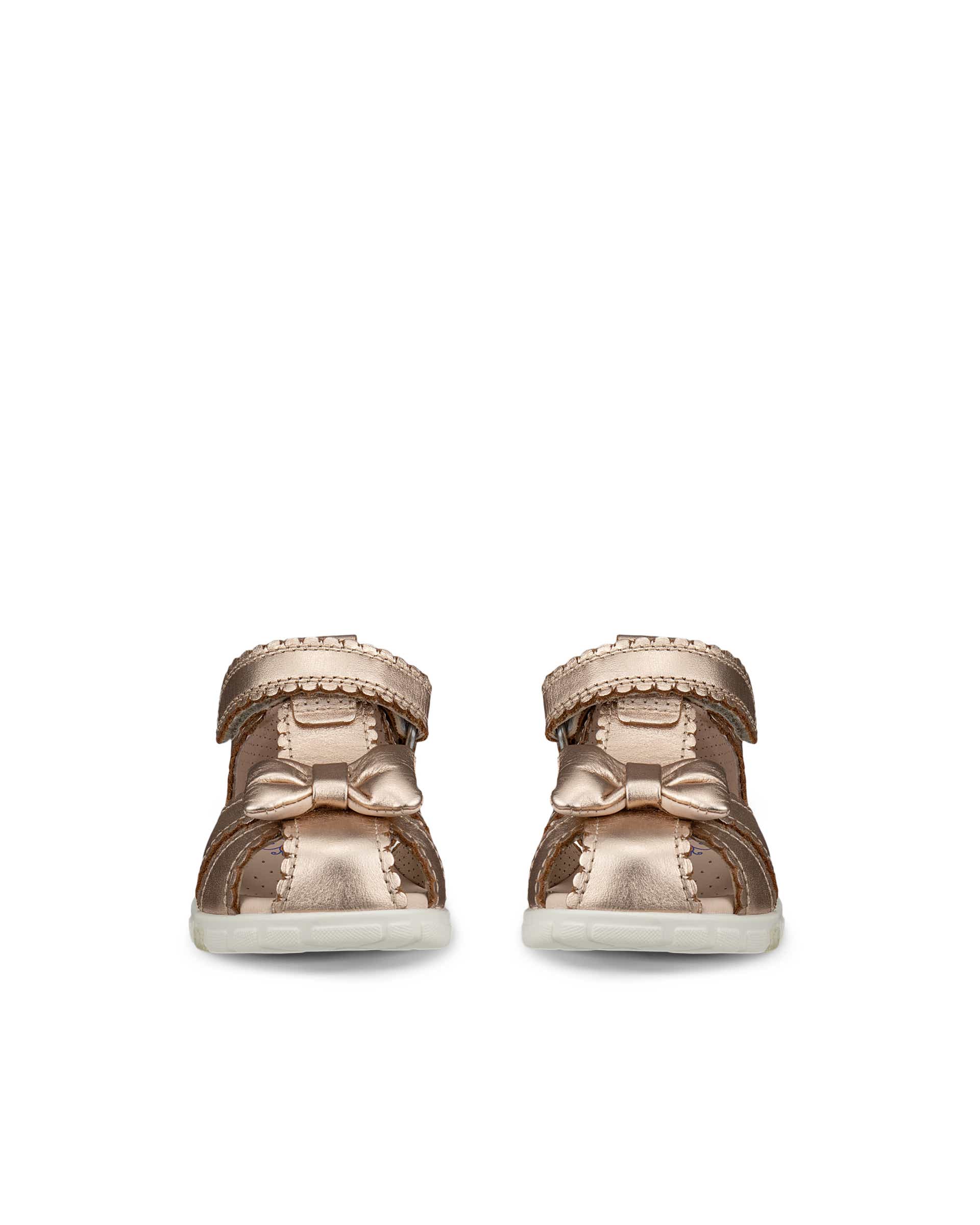 ECCO® MINI STRIDE SANDAL sailor sandaler i læder til børn - Guld - Front pair