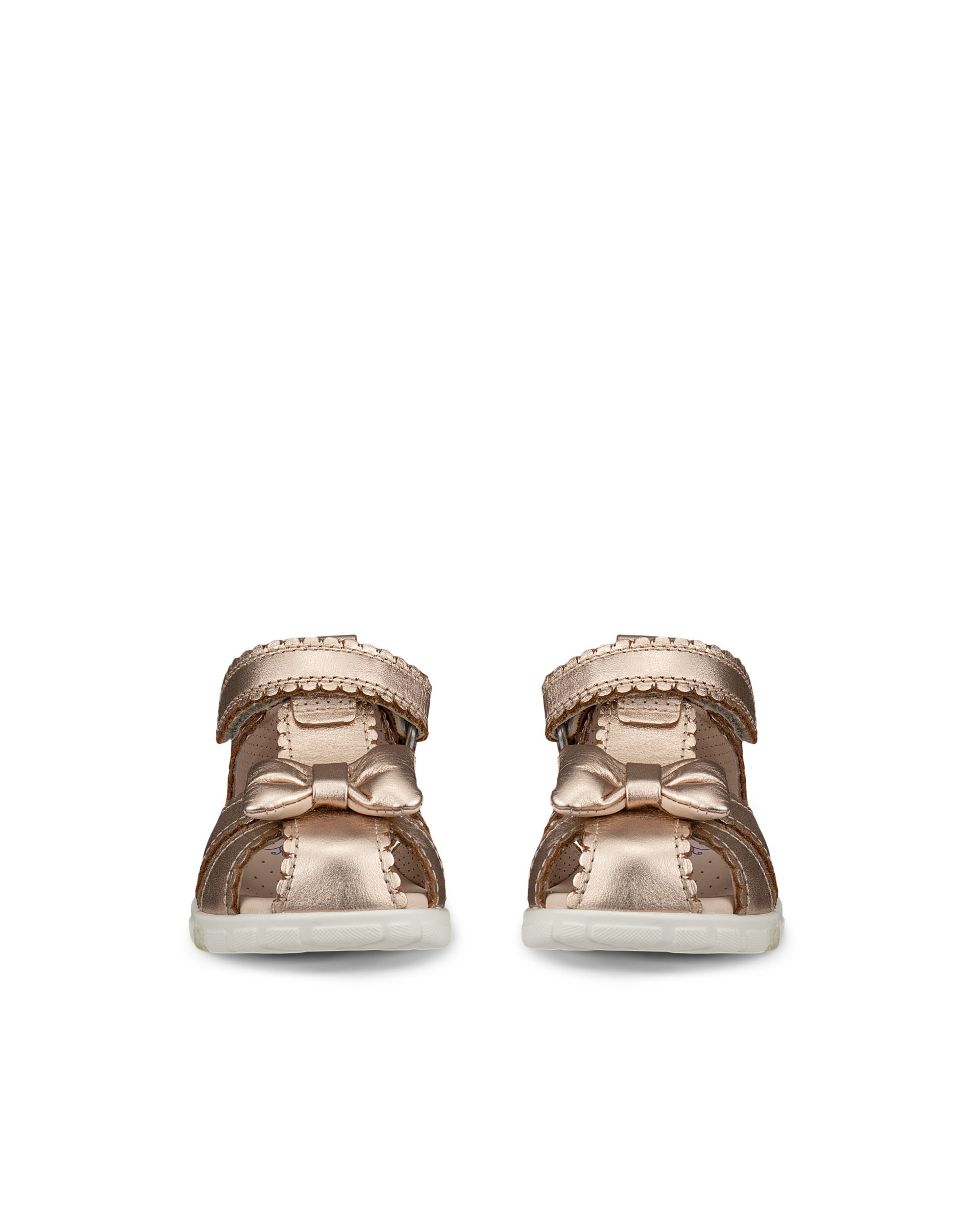 ECCO® MINI STRIDE SANDAL sailor sandaler i læder til børn - Guld - Front pair