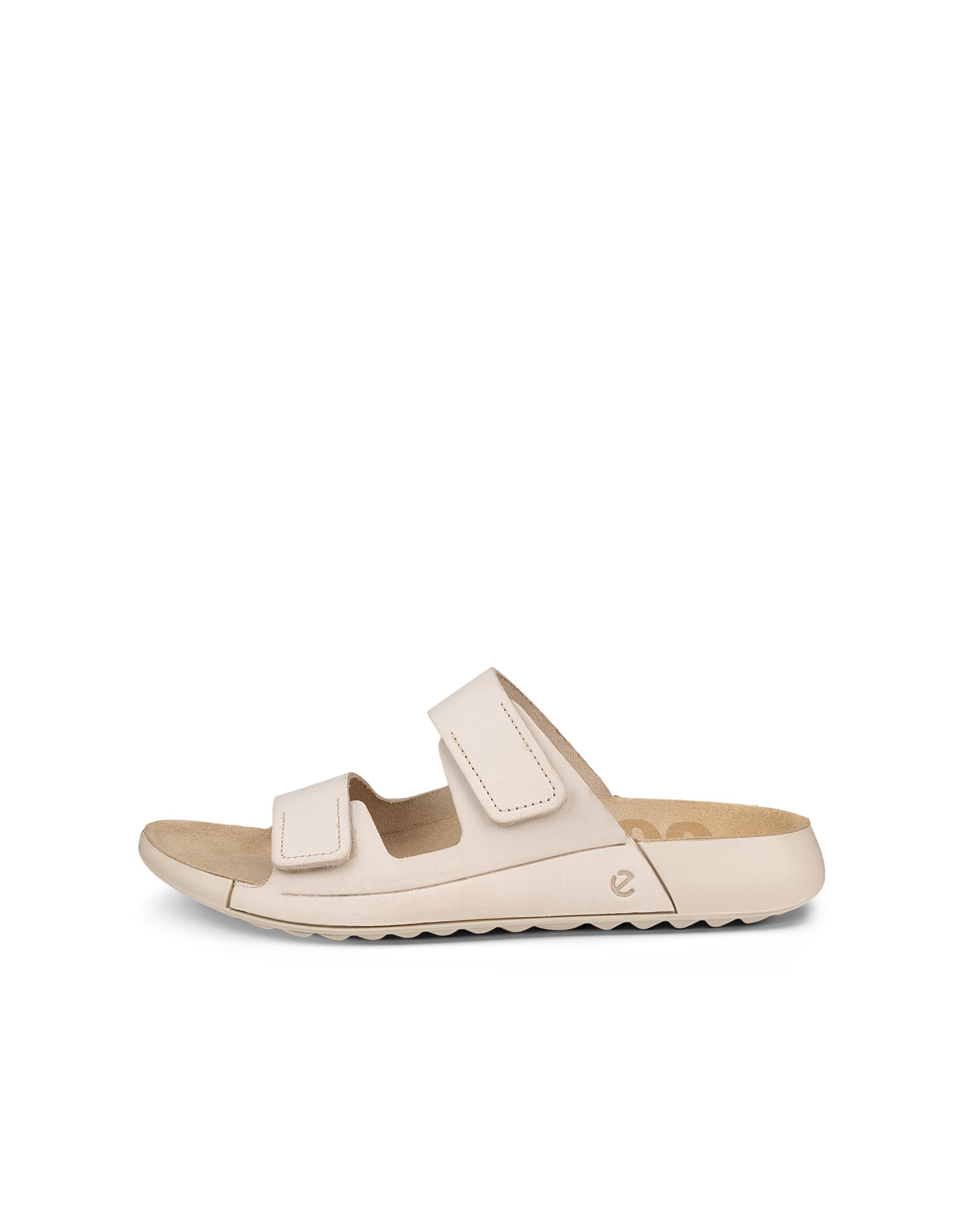 Women's ECCO® Cozmo Leather Two Strap Sandal - Beige - Outside