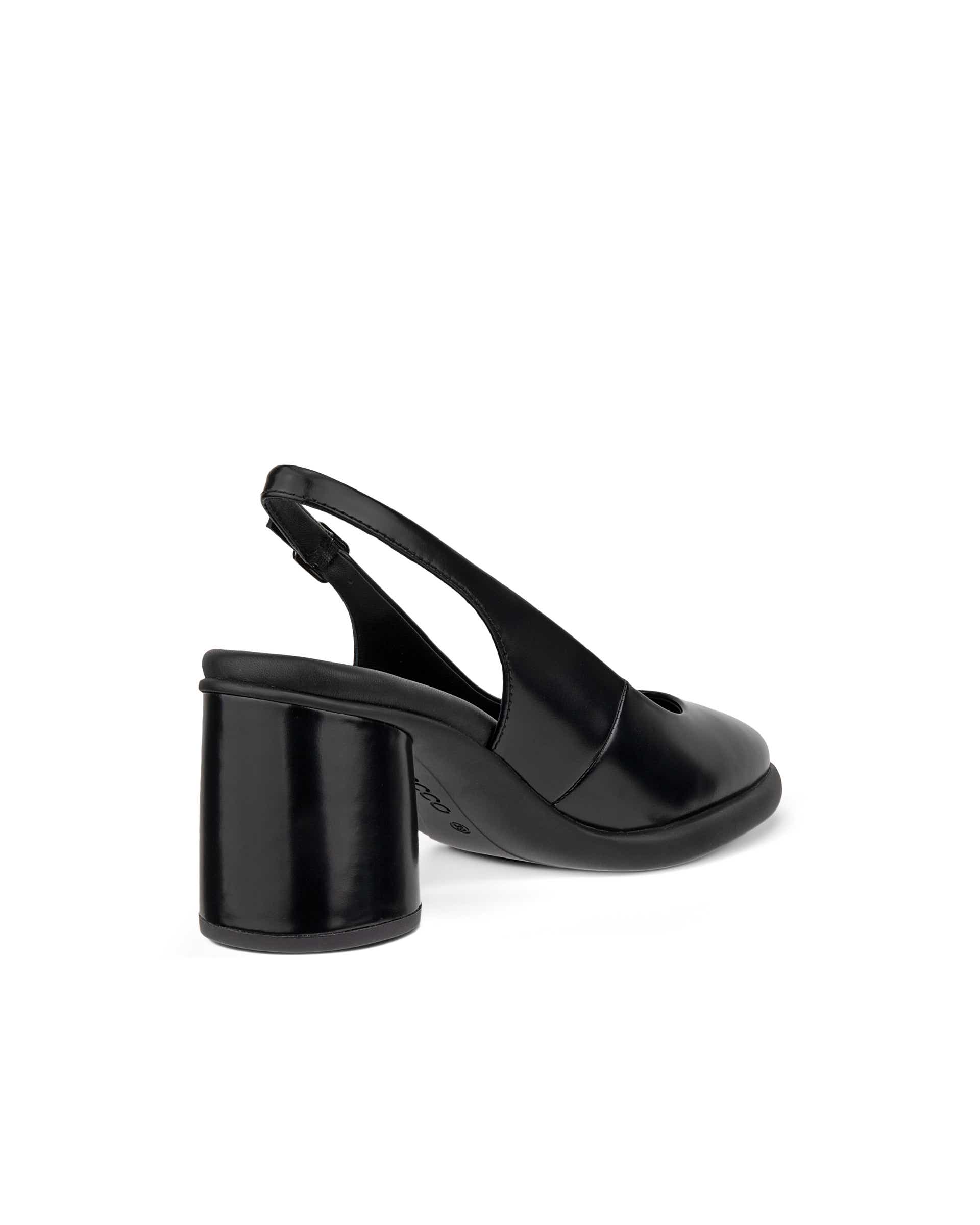 Dámské kožené lodičky na blokovém podpatku ECCO® Sculpted LX 55 - Černá - Back