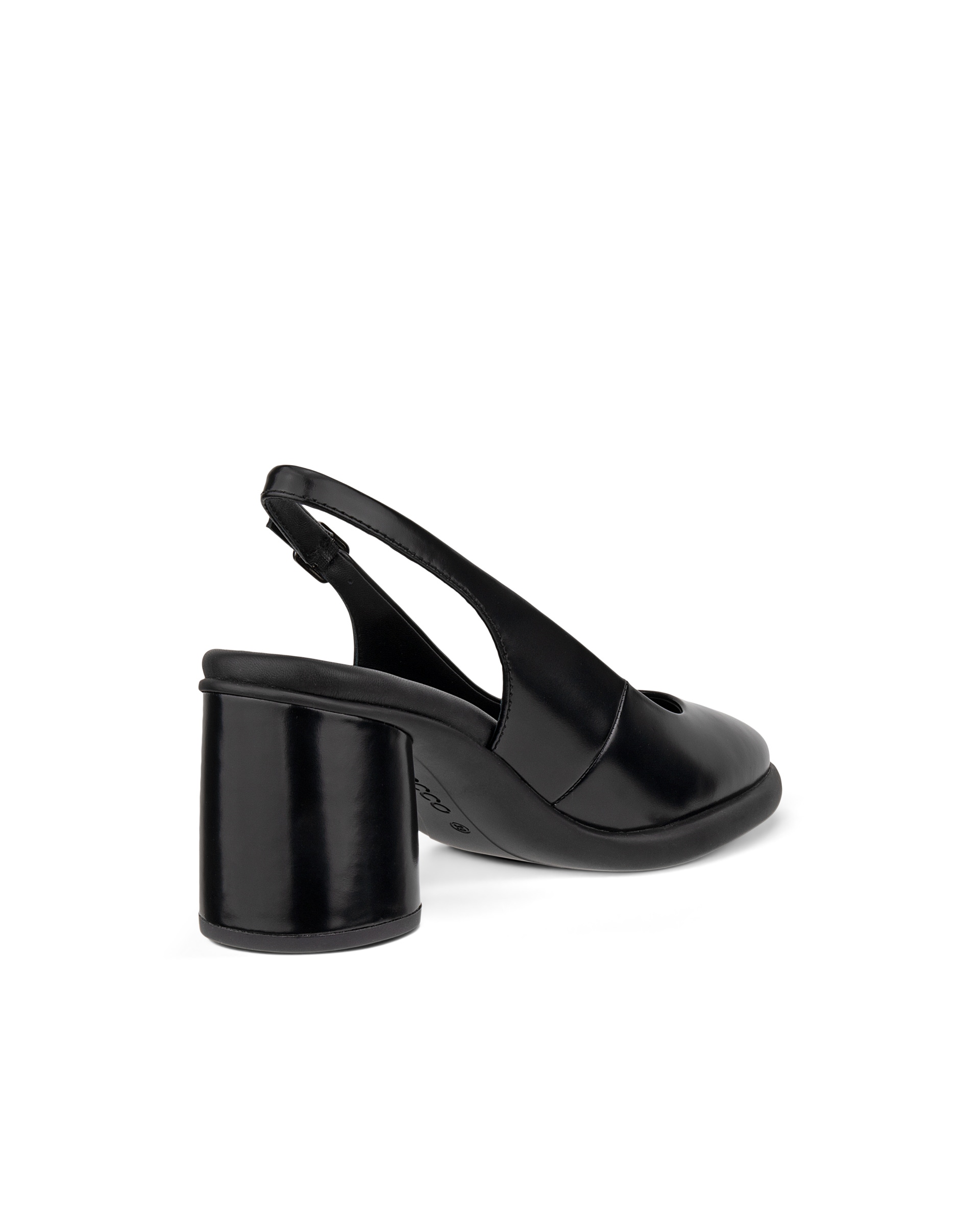 Dámské kožené lodičky na blokovém podpatku ECCO® Sculpted LX 55 - Černá - Back