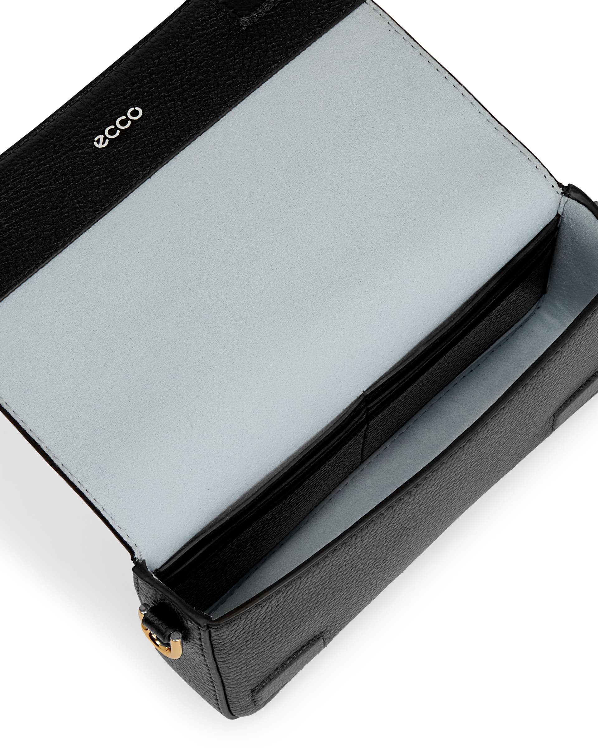 ECCO Pinch Small Pebbled レザークロスボディバッグ - ブラック - Inside