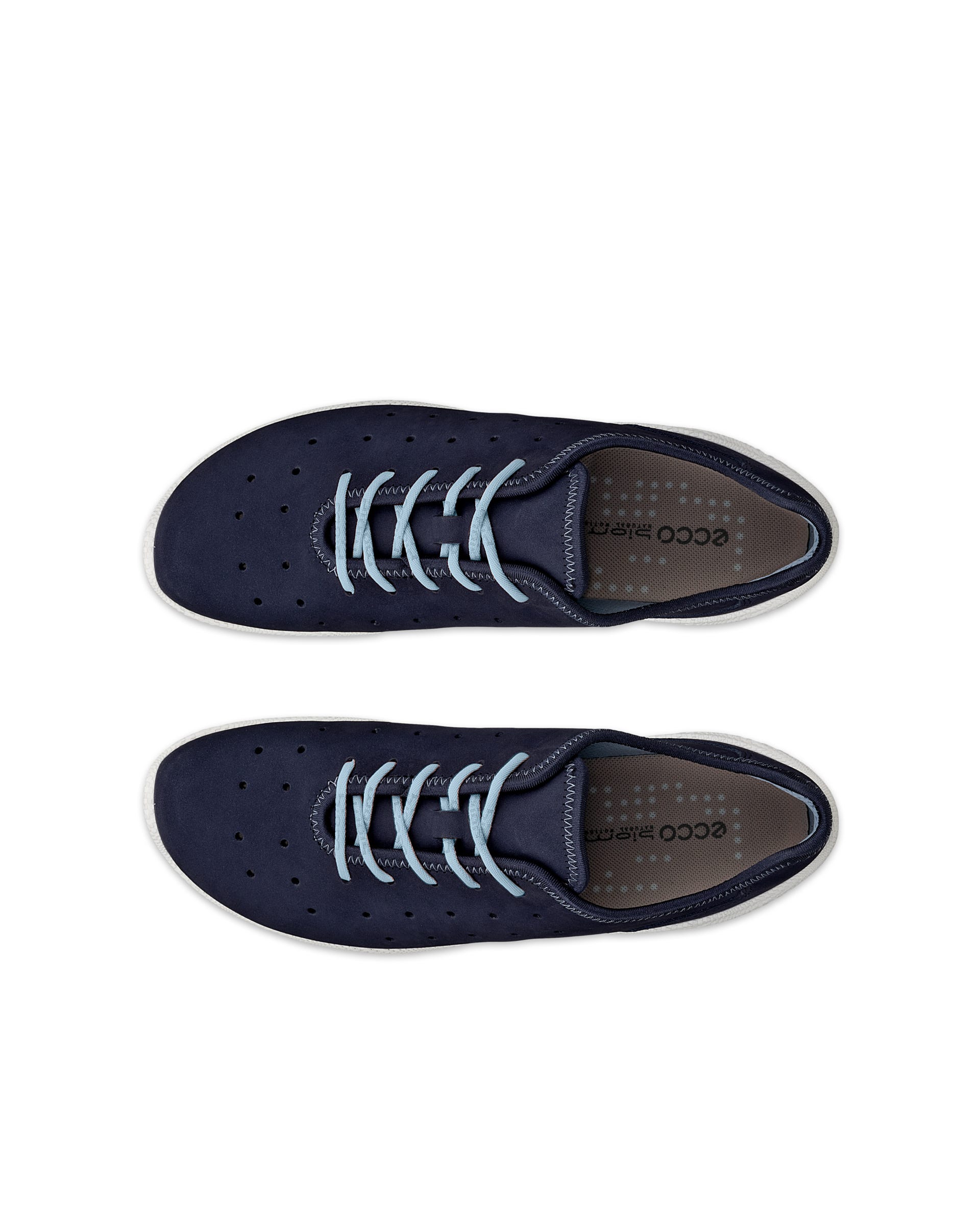 Damskie nubukowe sneakersy ECCO® BIOM EVERYDAY - Niebieski - Outside