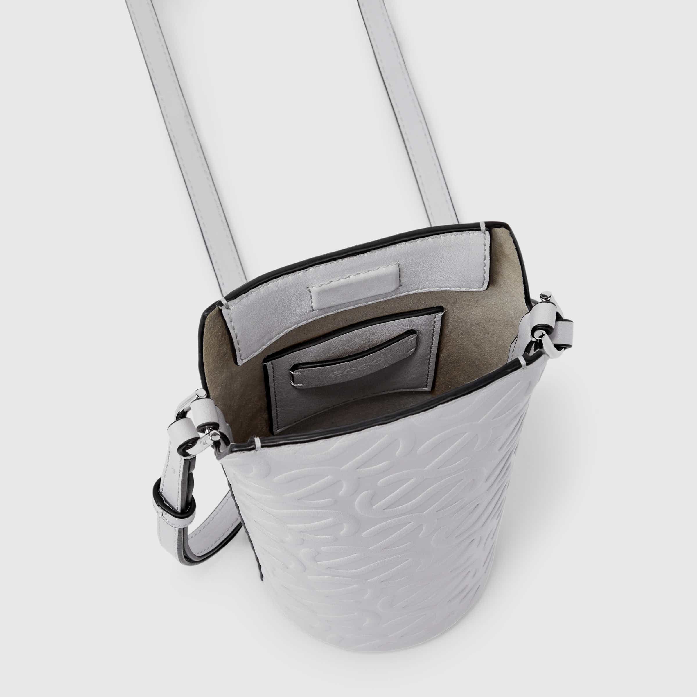 ECCO® Wave Pot Leather Crossbody Bag - Grey - Inside