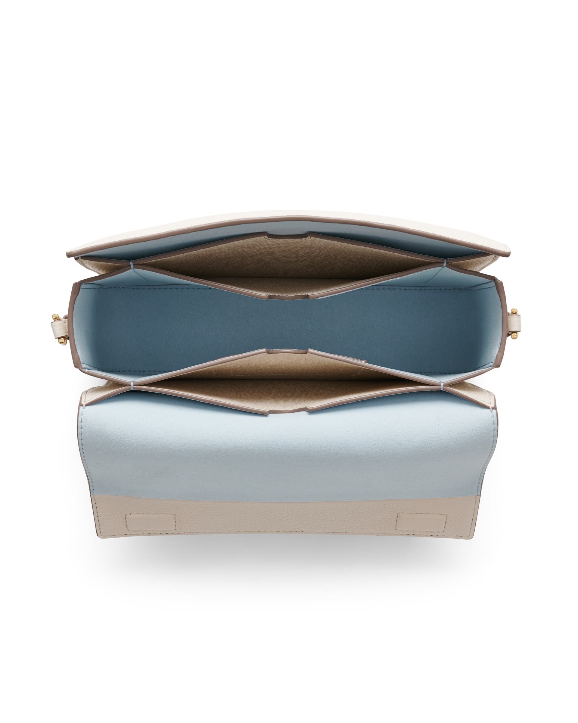 ECCO® Pinch Pebbled Leather Large Crossbody Bag - Beige - Birdeye