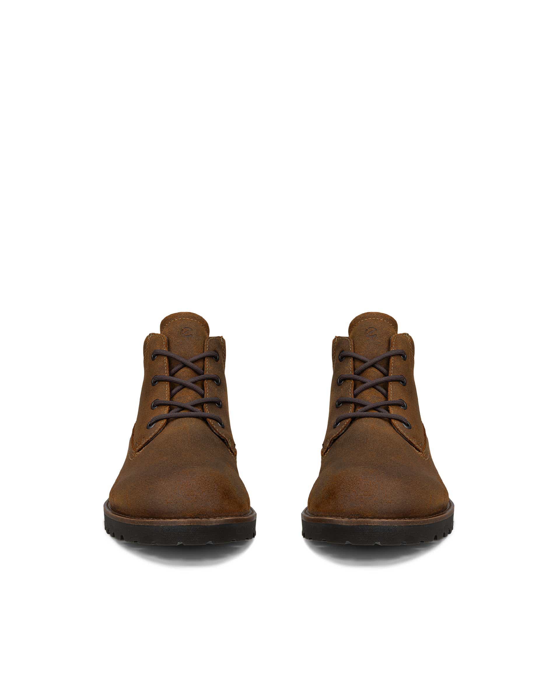 Miesten ECCO® CHARLESTOWN vedenkestävä nauhallinen saapas mokkaa - Ruskea - Front pair