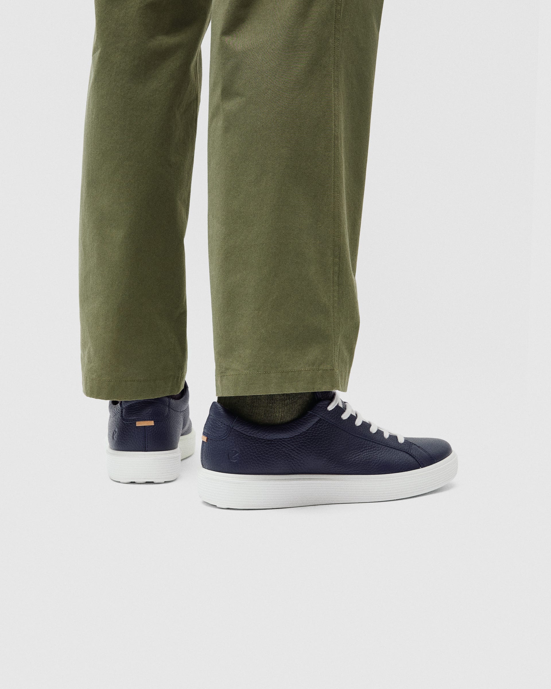 Men's ECCO® Soft 60 Leather Sneaker - Blue - Lifestyle image-1