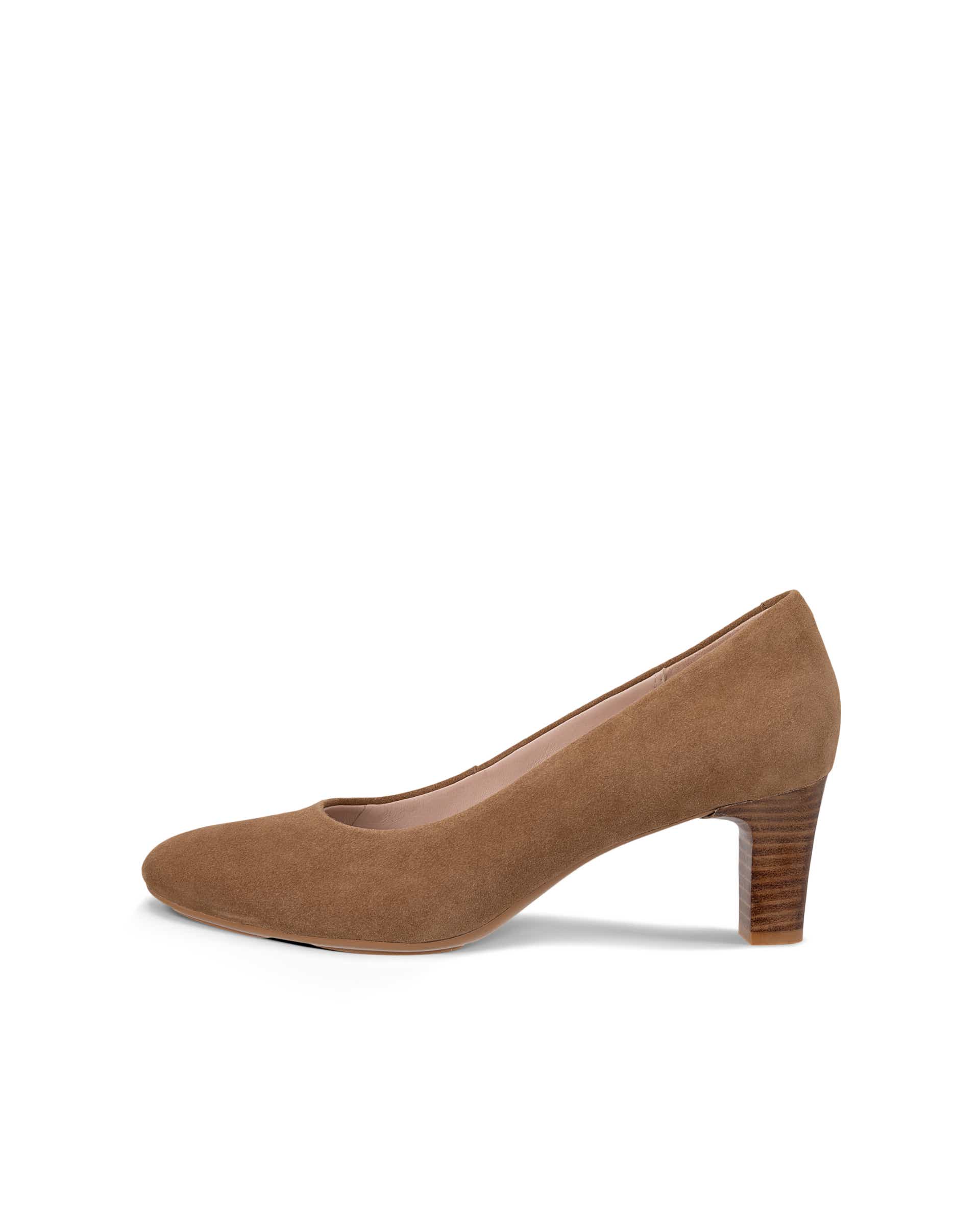 ECCO® ELEVATE 55 escarpins à talon haut en daim pour femme - Brun - Outside