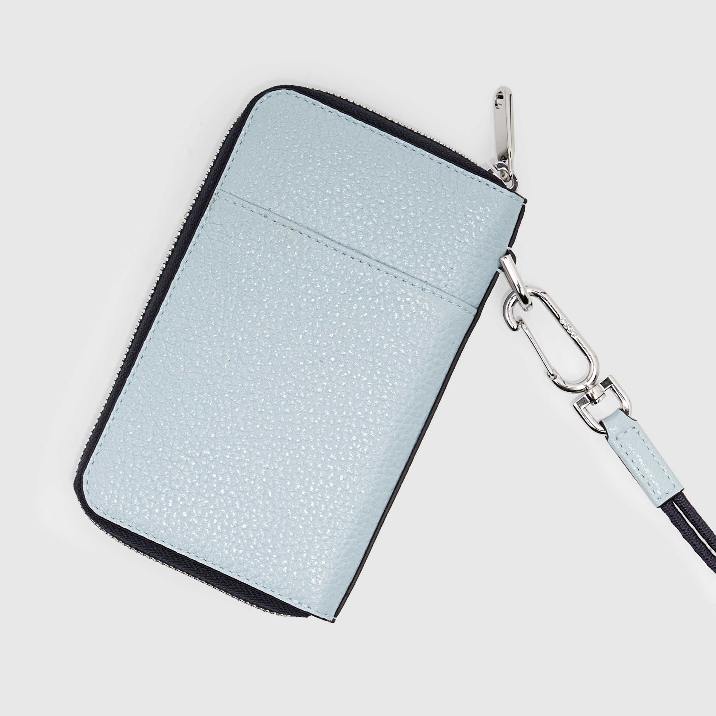 ECCO Wet レザースマホウォレット L - ブルー - Back