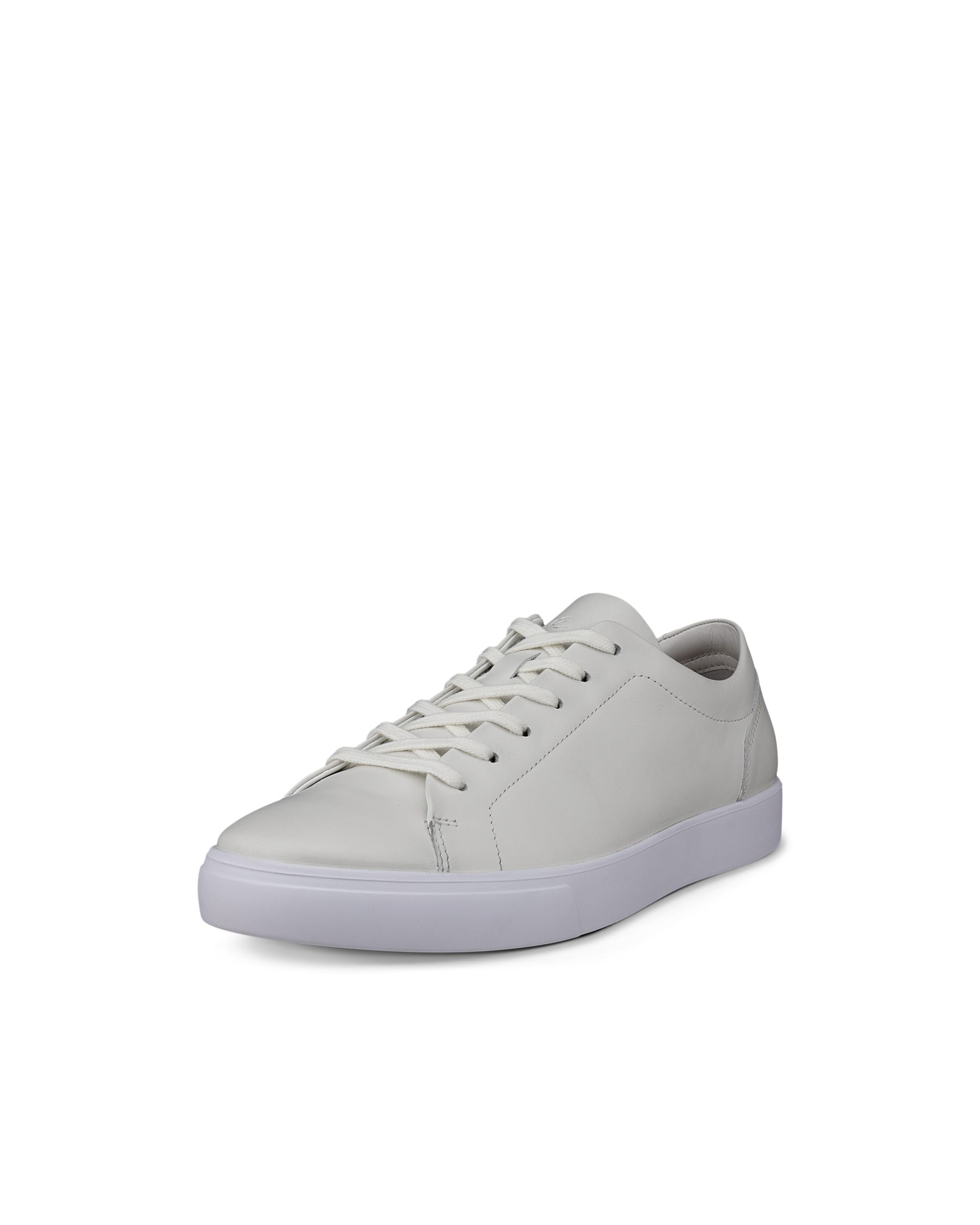 Men's ECCO® SOFT 10 Leather Trainer - White - Main