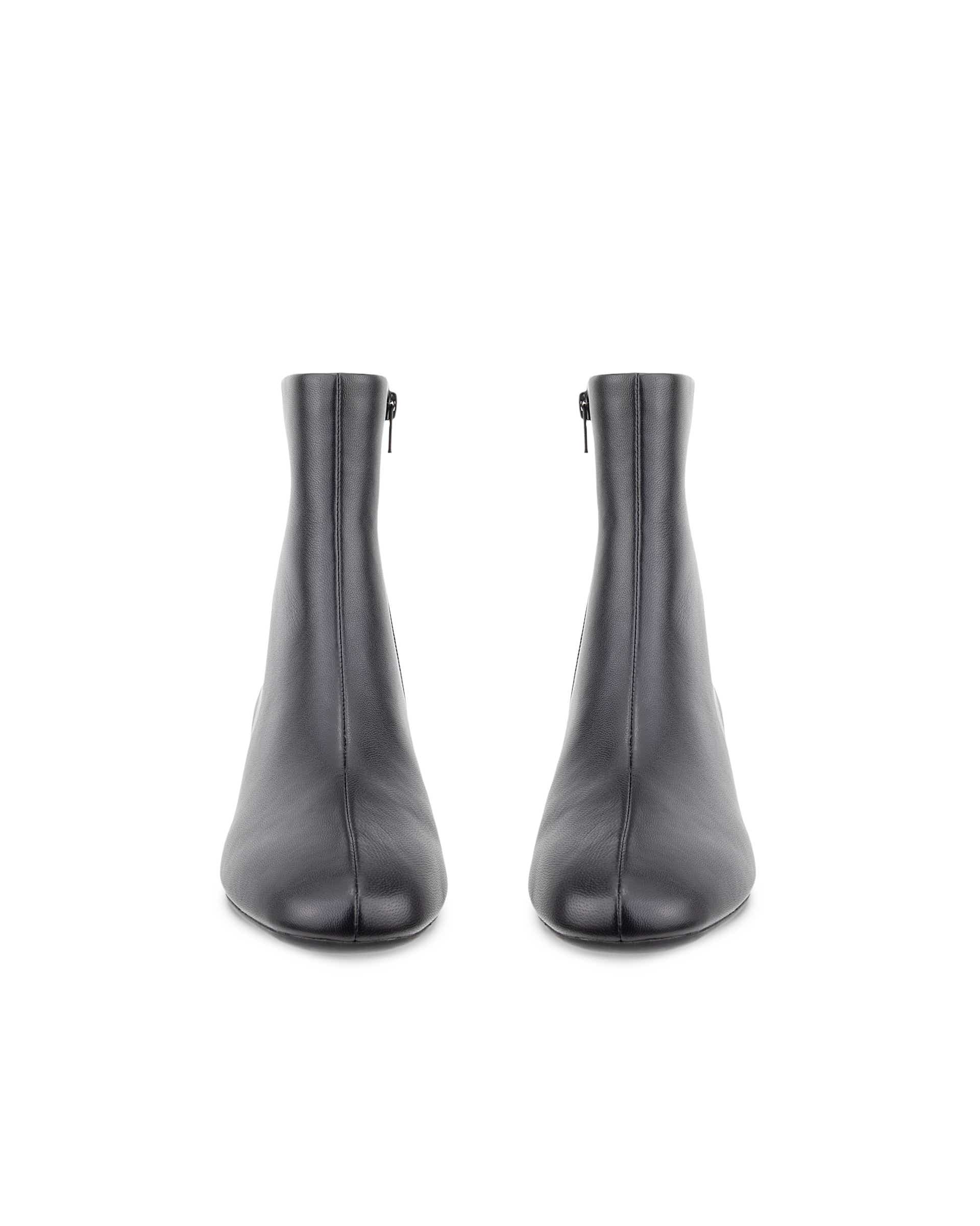 ECCO® LIVA 35 Damen Lederstiefelette mit Absatz - Schwarz - Front pair
